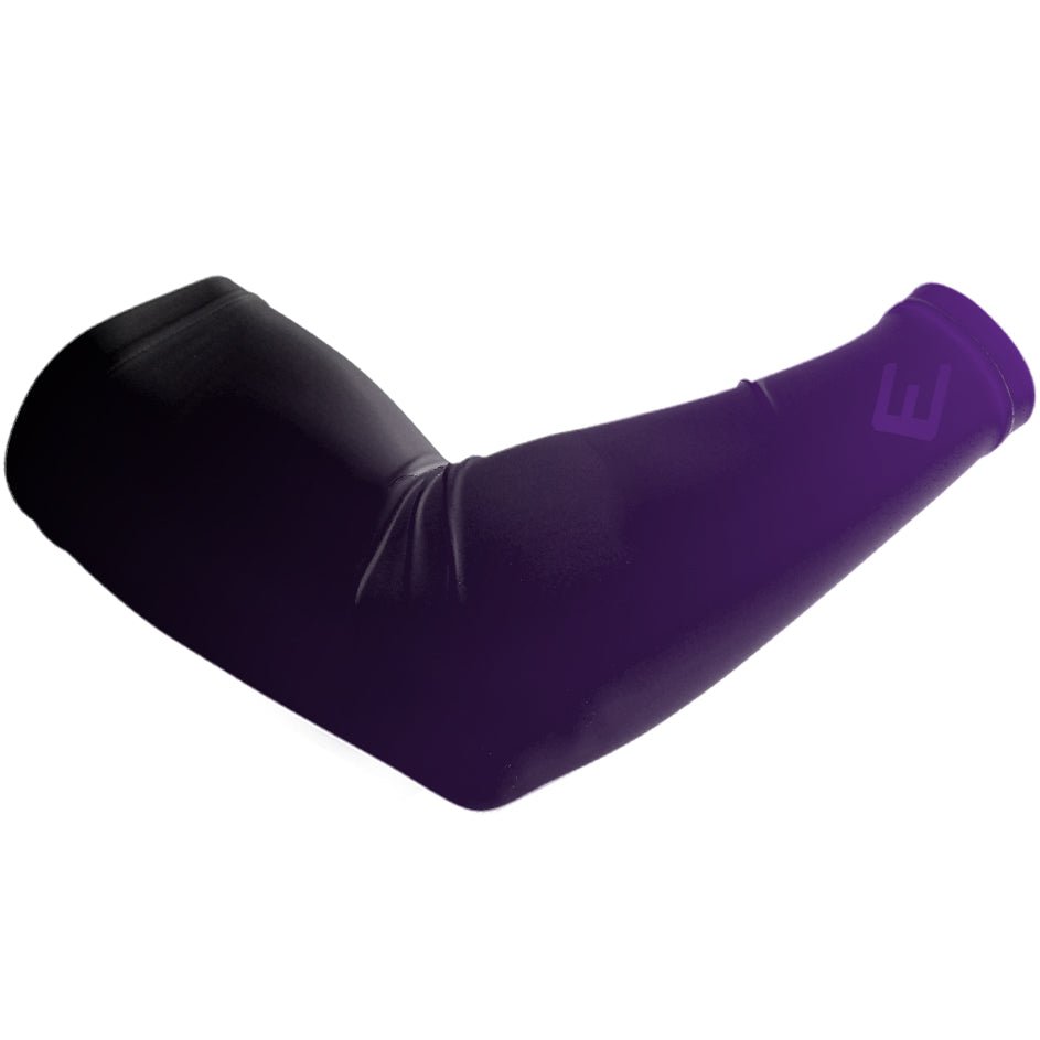 UV Protection Purple Faded Arm Sleeves for Running, Basketball & Outdoor Sports - Breathable Compression Sleeves for Men & Women