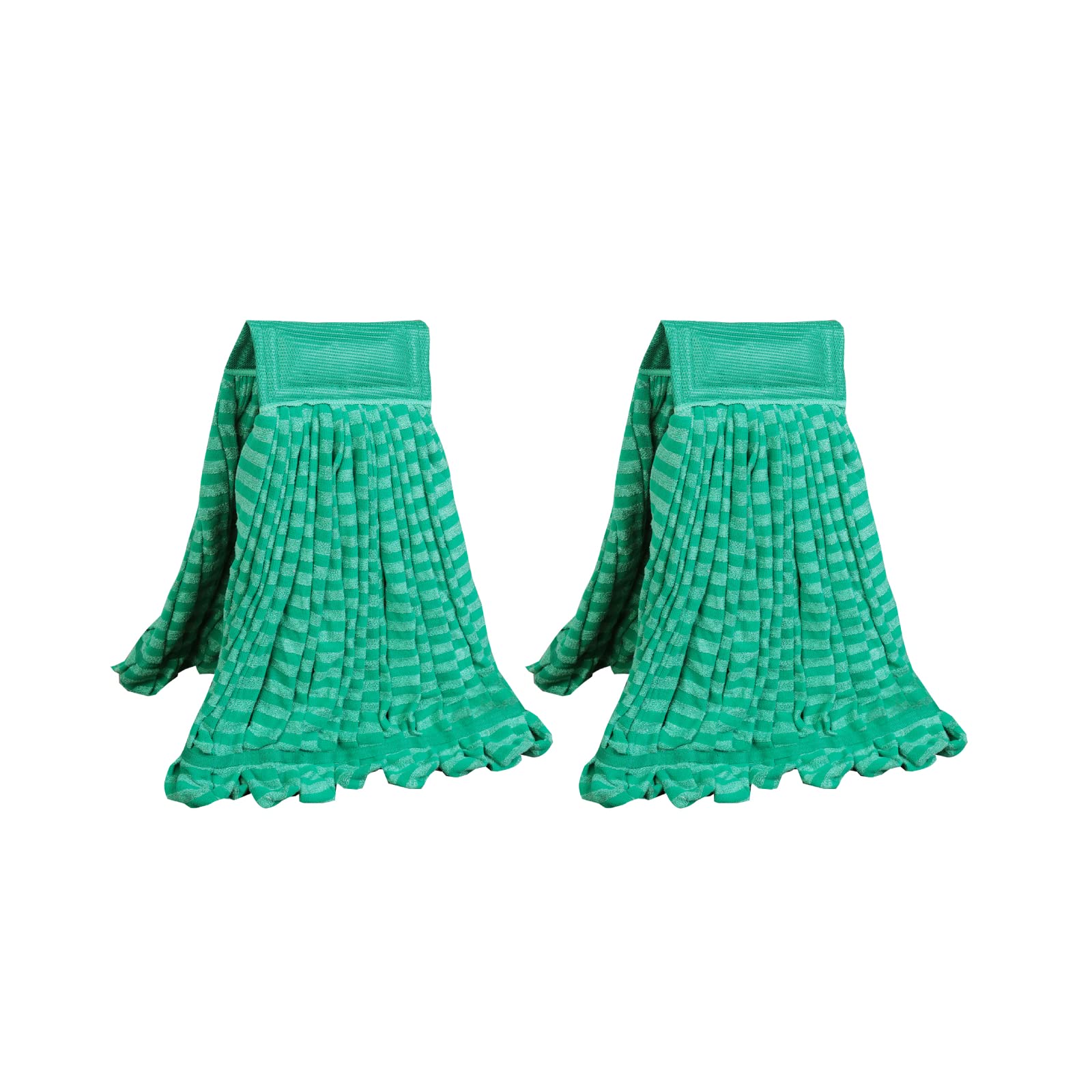 2 Pack Microfiber Tube Mop Head Replacement - Ultra Absorbent Commercial Wet Mop for Floor Cleaning, Quick Dry & Scratch Free Looped End Mopheads (ATDSS76011G) - Ideal for Kitchen, Bathroom & Hardwood Floors