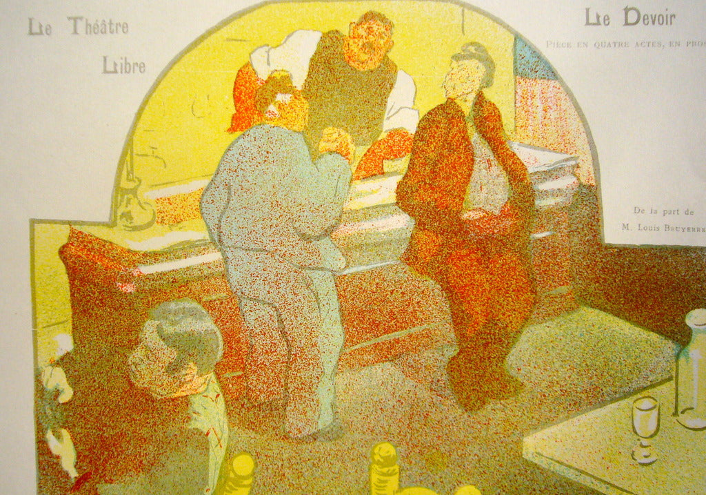 1897 Original French Art Nouveau Les Programmes Illustres Le Devoir Ibels Poster - Vintage Art Print for Home Decor, Office & Gallery Wall Art