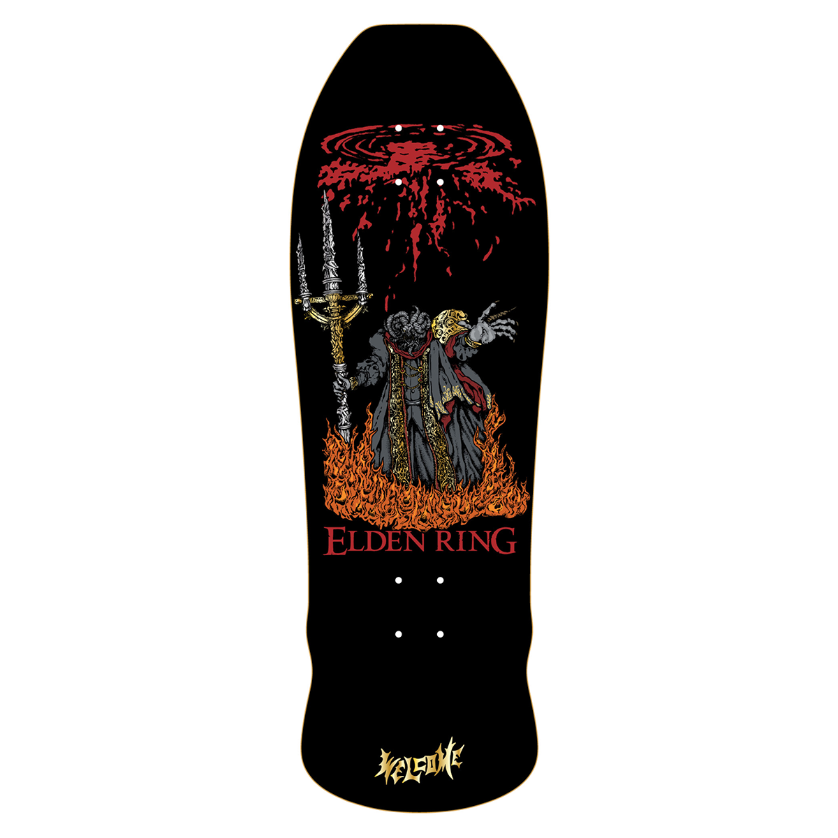 Elden Ring Mohg Limited Edition Skateboard Deck 10.0 - Collectible Gaming Merchandise for Skateboarders & Gamers