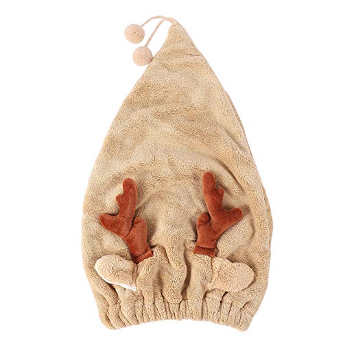 Christmas Antler Hair Towel Wrap - Quick Dry for Showers & Styling
