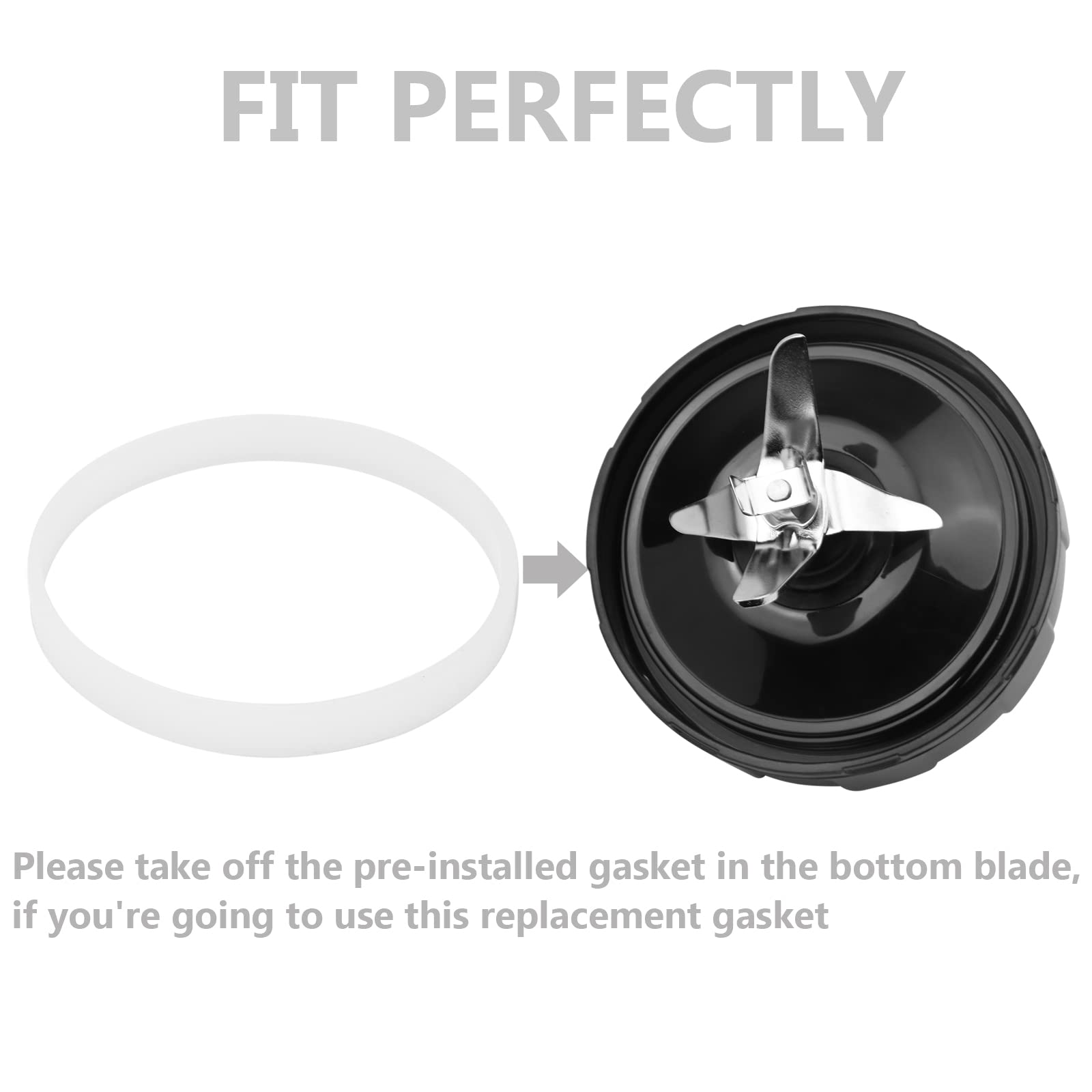 Premium Ninja Blender Replacement Parts - 7-Fin Stainless Steel Blender Blade for Ninja Cups | High-Speed Bearing & Leakproof Seal | Perfect for Smoothies, Protein Shakes & Food Prep