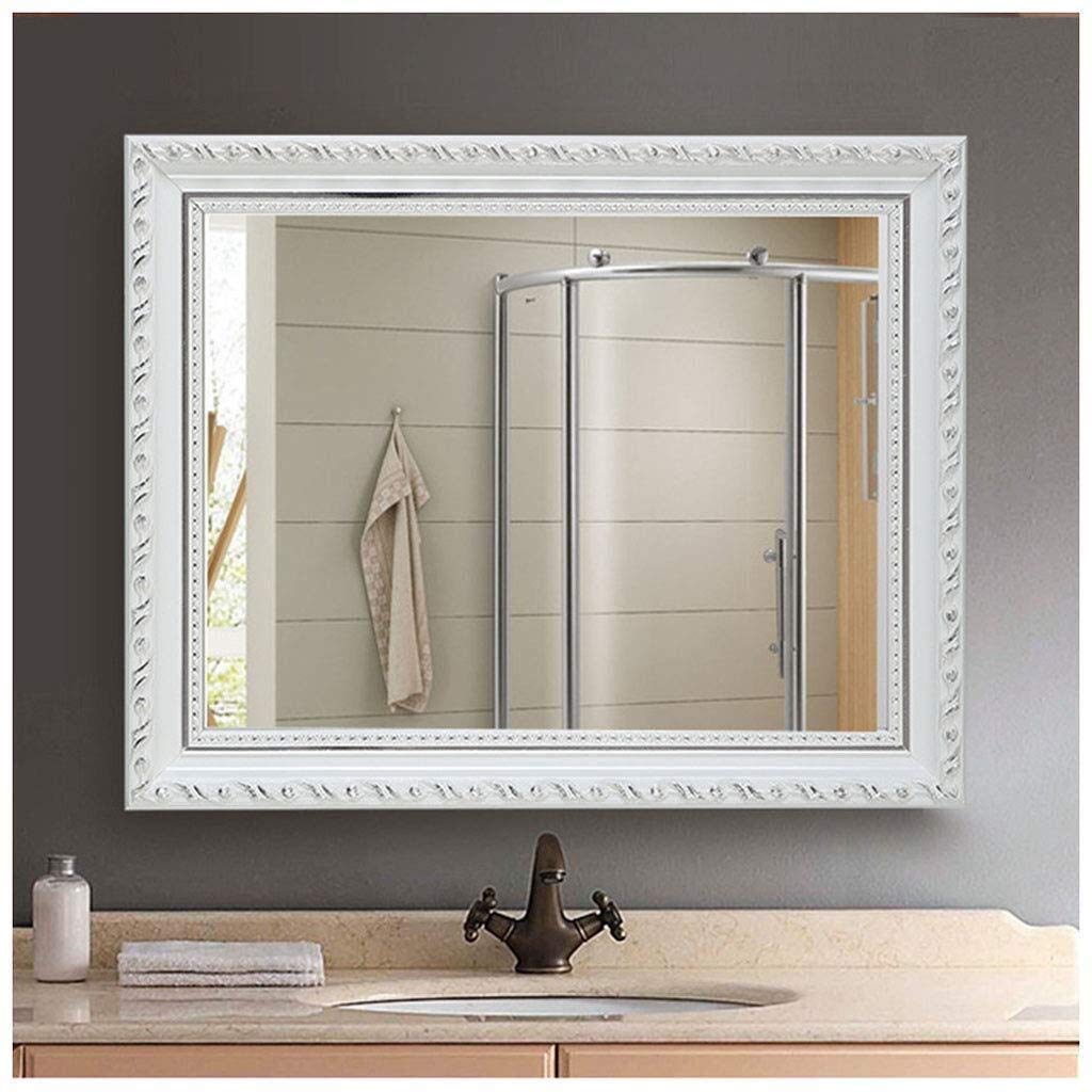 Nordic Waterproof Bathroom Wall Mirror with Frame - 30x40cm, Rust-Resistant & Fog-Free for Modern Bathrooms, Perfect for Vanity, Makeup, and Home Decor