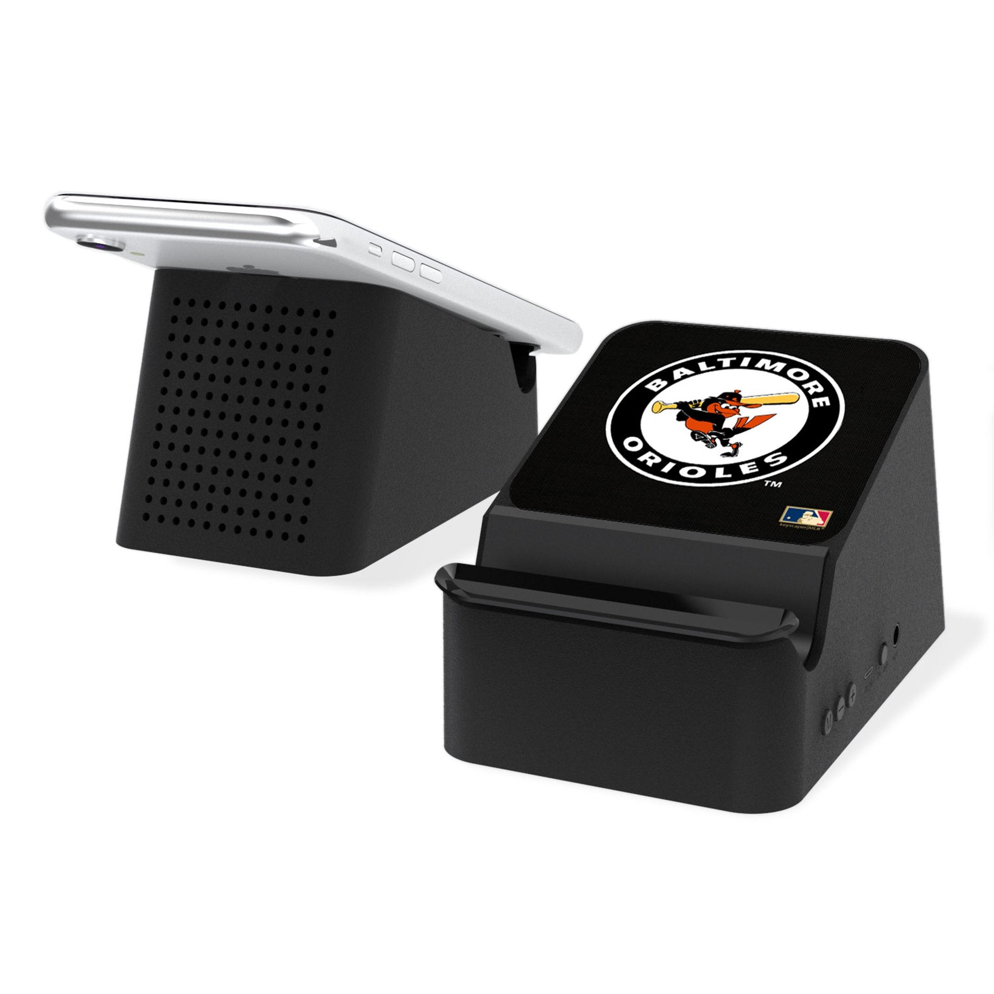 Baltimore Orioles 1966-1969 Cooperstown Collection Wireless Charging Station & Bluetooth Speaker - Vintage Baseball Fan Gift for Home, Office & Game Day Decor