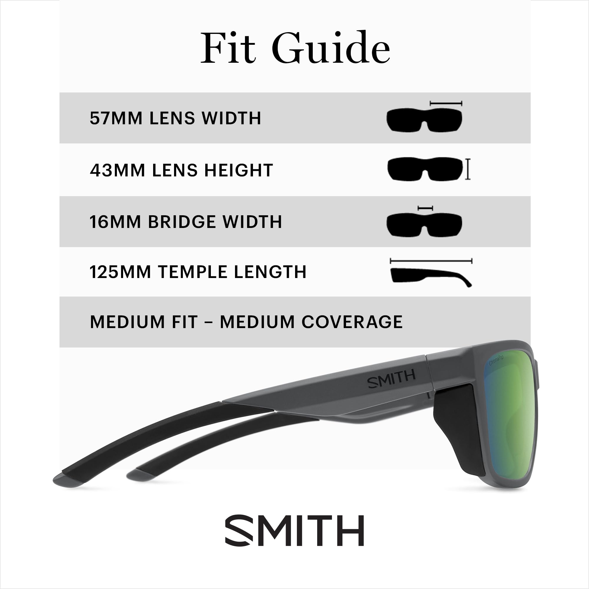 SMITH Longfin Polarized Sunglasses with ChromaPop Lenses - UV Protection Sports & Active Sunglasses for Men & Women - Perfect for Running, Cycling, Fishing & Outdoor Adventures