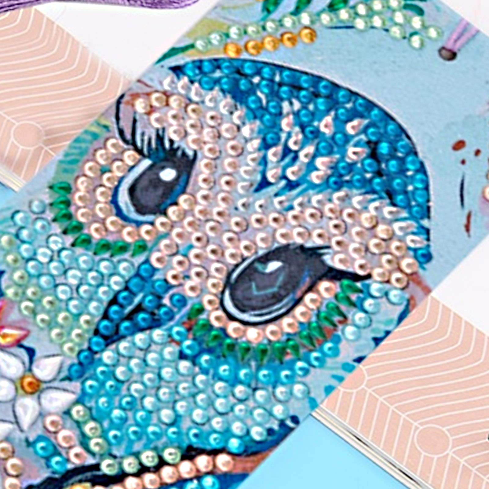 Fdit DIY Embroidery Painting Bookmarks for Kids - Stress Relief & Art Development | Creative Bookmarks for Reading, Gifts, and Classroom Activities