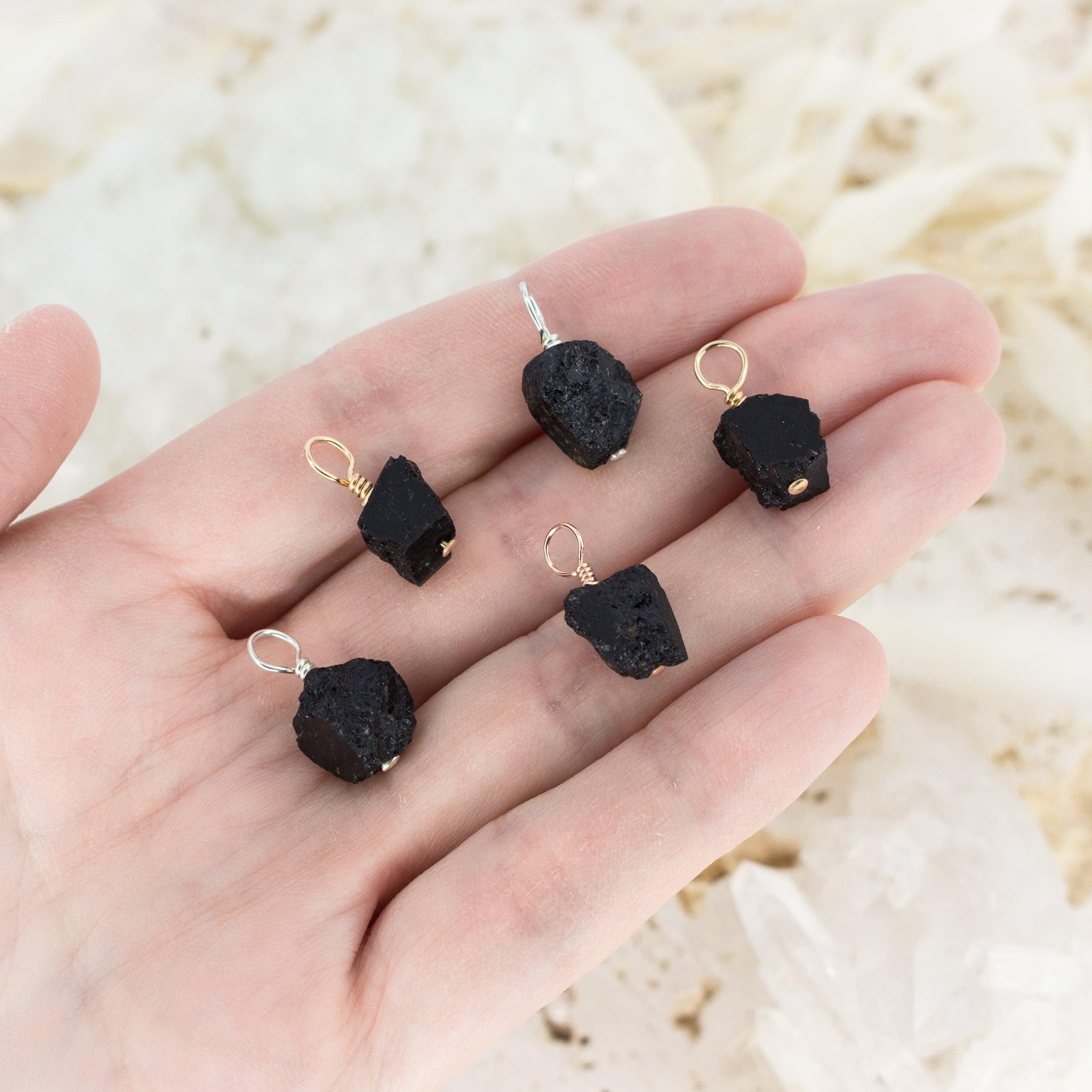 Natural Raw Black Tourmaline Crystal Pendant Necklace - Protection Stone Jewelry for Energy Cleansing & Spiritual Healing | Perfect for Meditation, Yoga & Daily Wear