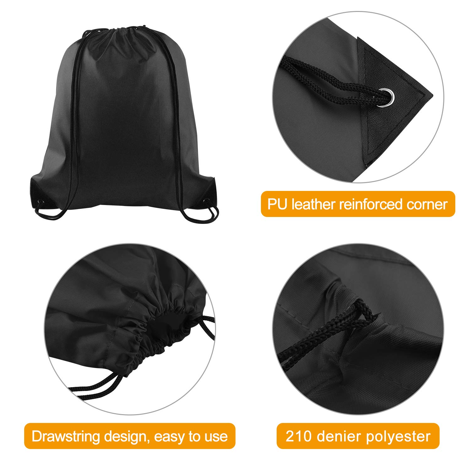 25Pcs Drawstring Backpacks Bulk - Lightweight Gym Bags for Sports, Travel & School - Durable Cinch Sack Backpack for Workout, Beach, Festival & Outdoor Activities