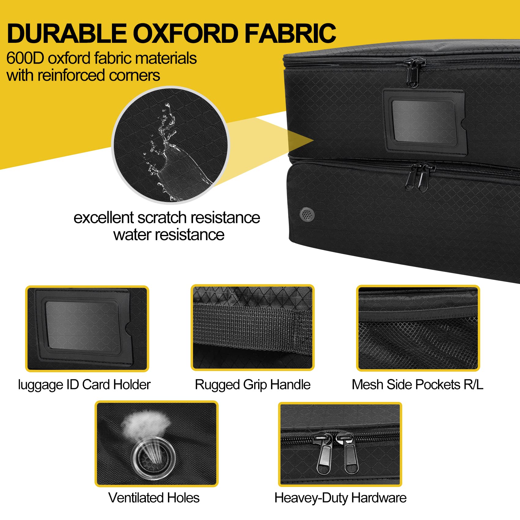2 Layer Golf Trunk Organizer for SUV - Car Golf Storage with Ventilated Shoe Compartment for Shoes, Balls, Tees & Accessories - Perfect Golf Gifts for Men - Ideal for Travel & Tournament Use