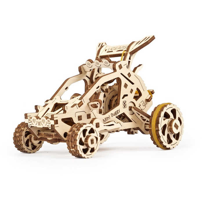 UGears Mini Buggy - DIY Wooden 3D Puzzle Model Kit for Adults & Teens - STEM Educational Toy for Engineering Enthusiasts - Perfect for Home Decoration, Gift Giving & STEM Learning Activities