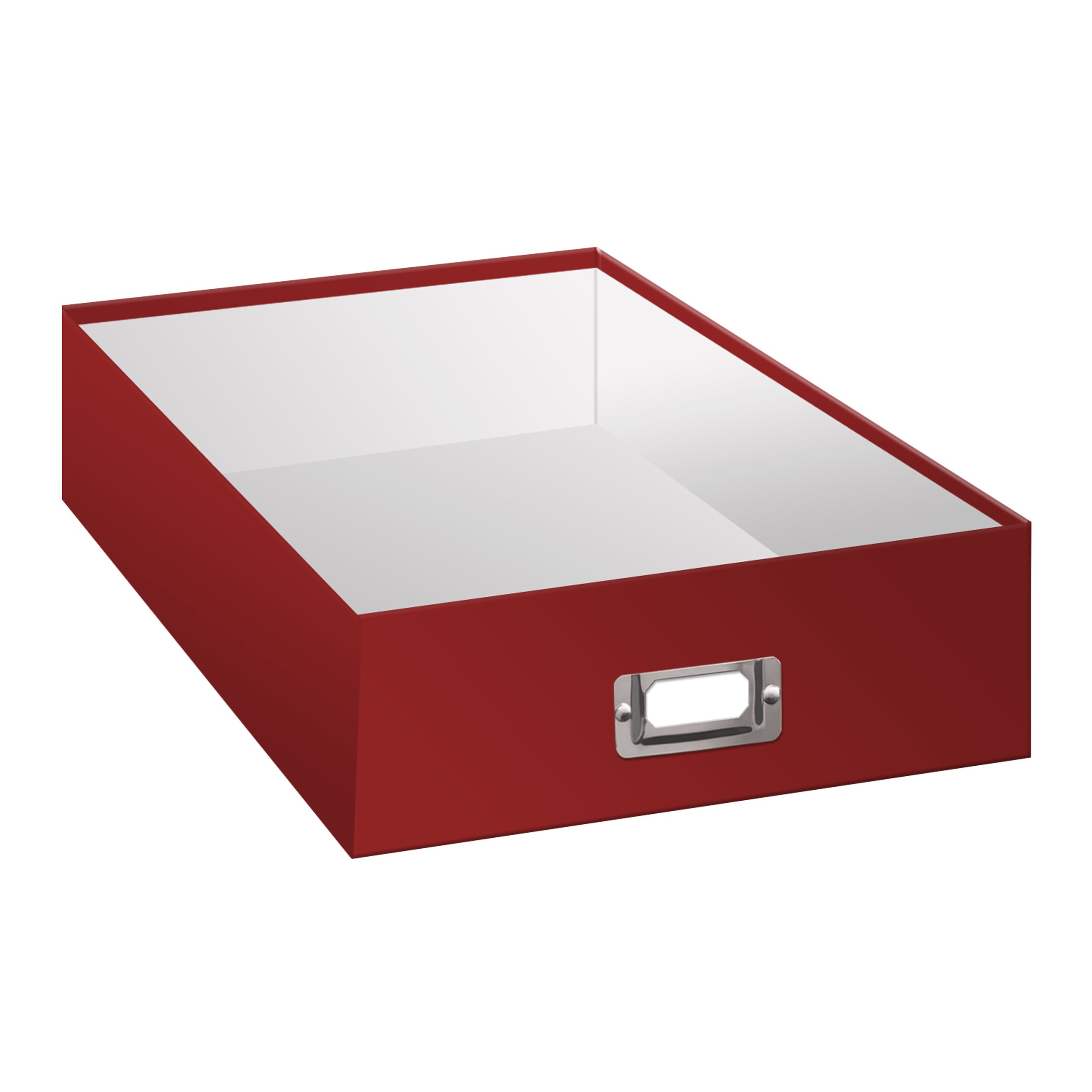 Pioneer Jumbo Scrapbook Storage Box - Large Photo Album Organizer Box for Scrapbooking Supplies, Red | Perfect for Craft Room, Office & Home Organization