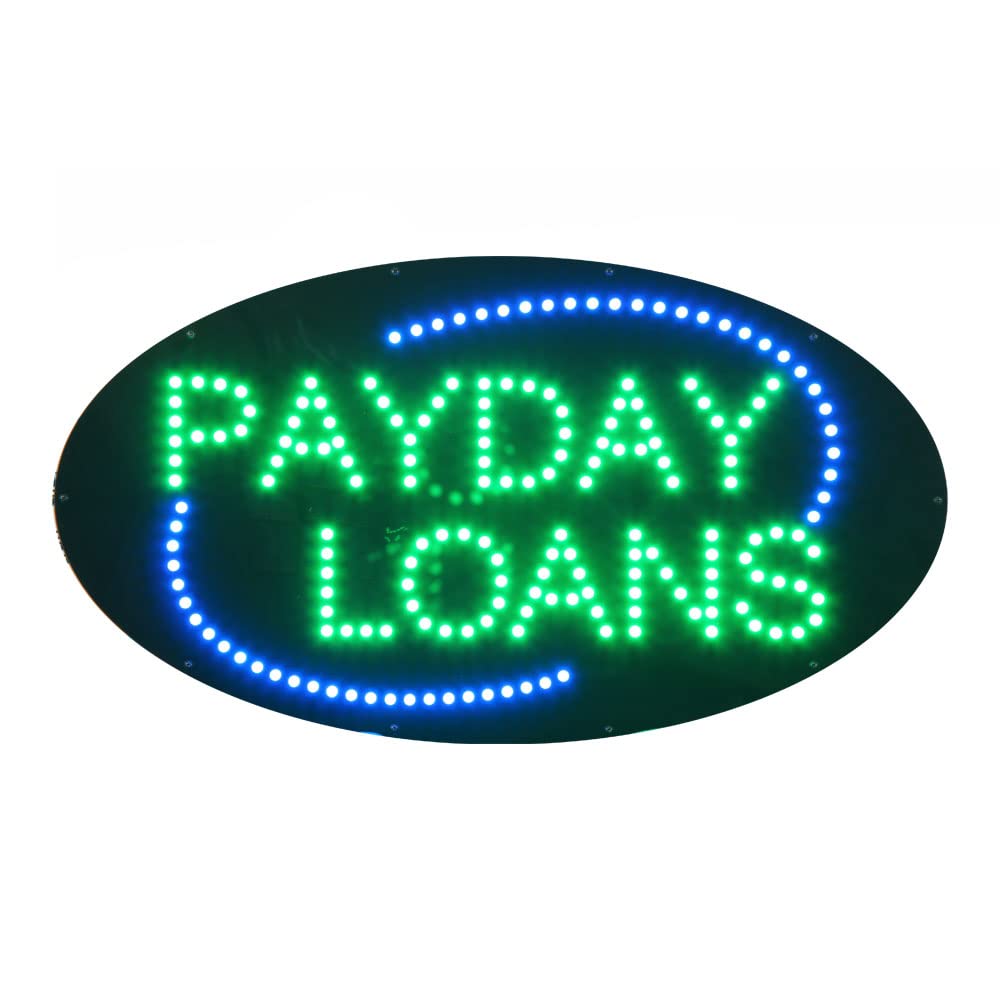 Super Bright LED Open Sign for Loan Agency - Energy Efficient Electric Advertising Display for Business Storefront Window Decor | Perfect for Loan Offices, Payday Lenders & Financial Services
