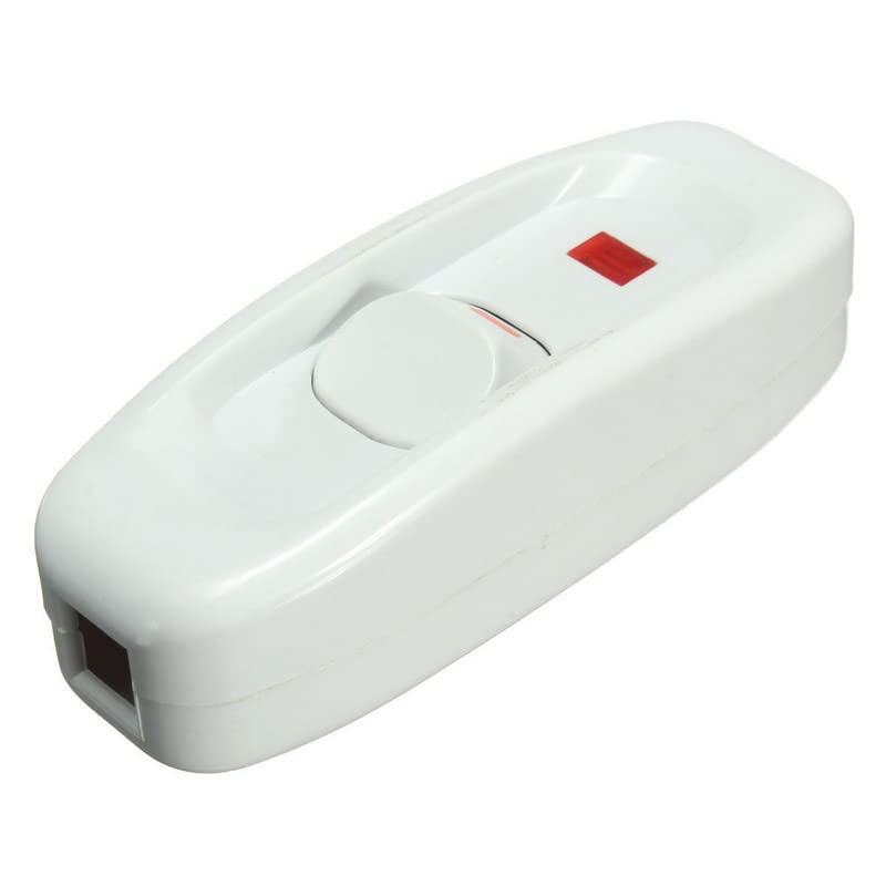 1/2/4pcs 240V 10A Inline Cord Switch with ON/OFF Button - White Power Switch for Table Lamps, Desk Lights & Electrical Cords - Perfect for Home Office, Bedroom & Workshop Lighting Control
