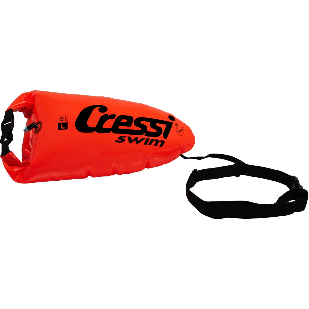 Cressi Swim Buoy - High Visibility Safety Float for Open Water Swimming, Snorkeling & Triathlon Training - Perfect for Pool, Beach & Ocean Use