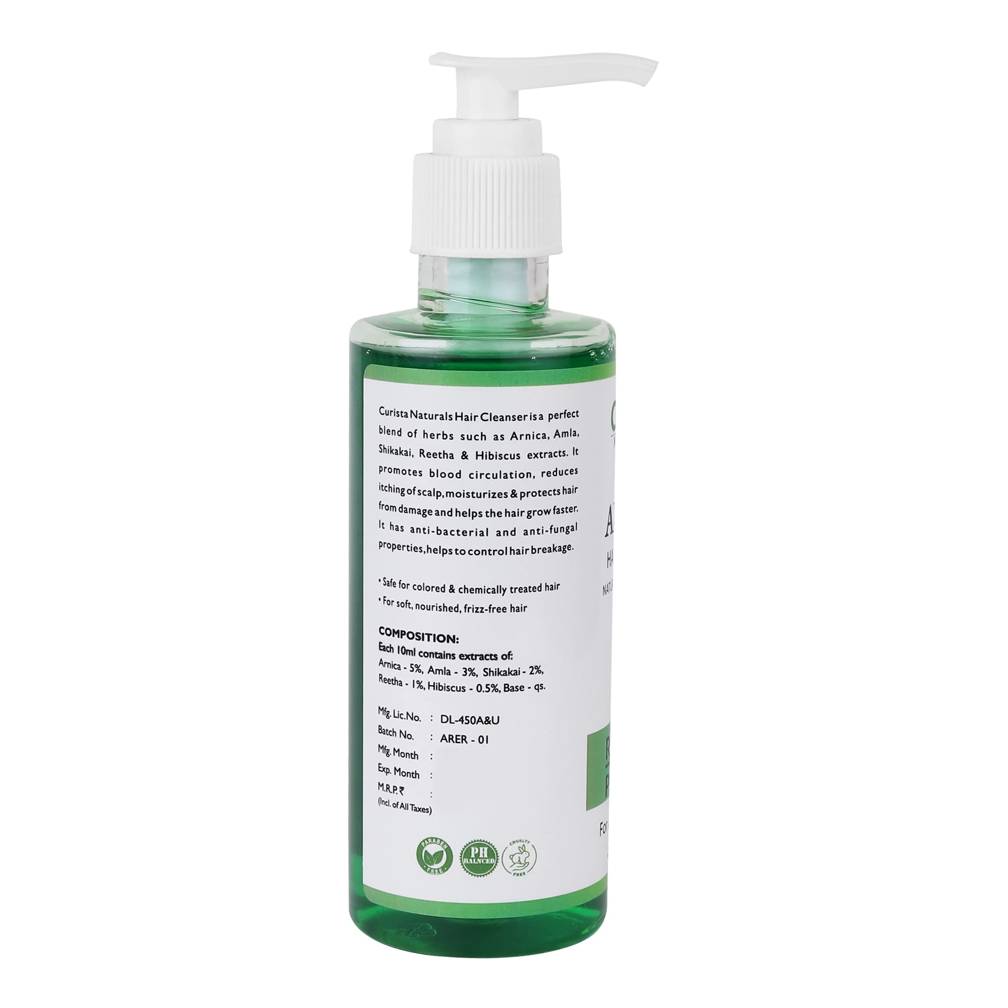 Curista Naturals Intense Repair Shampoo for Dry Damaged Hair - Strengthening & Hydrating Shampoo for Smooth Silky Strong Hair - 200ml Bottle - Perfect for Daily Hair Care & Salon Quality Results at Home