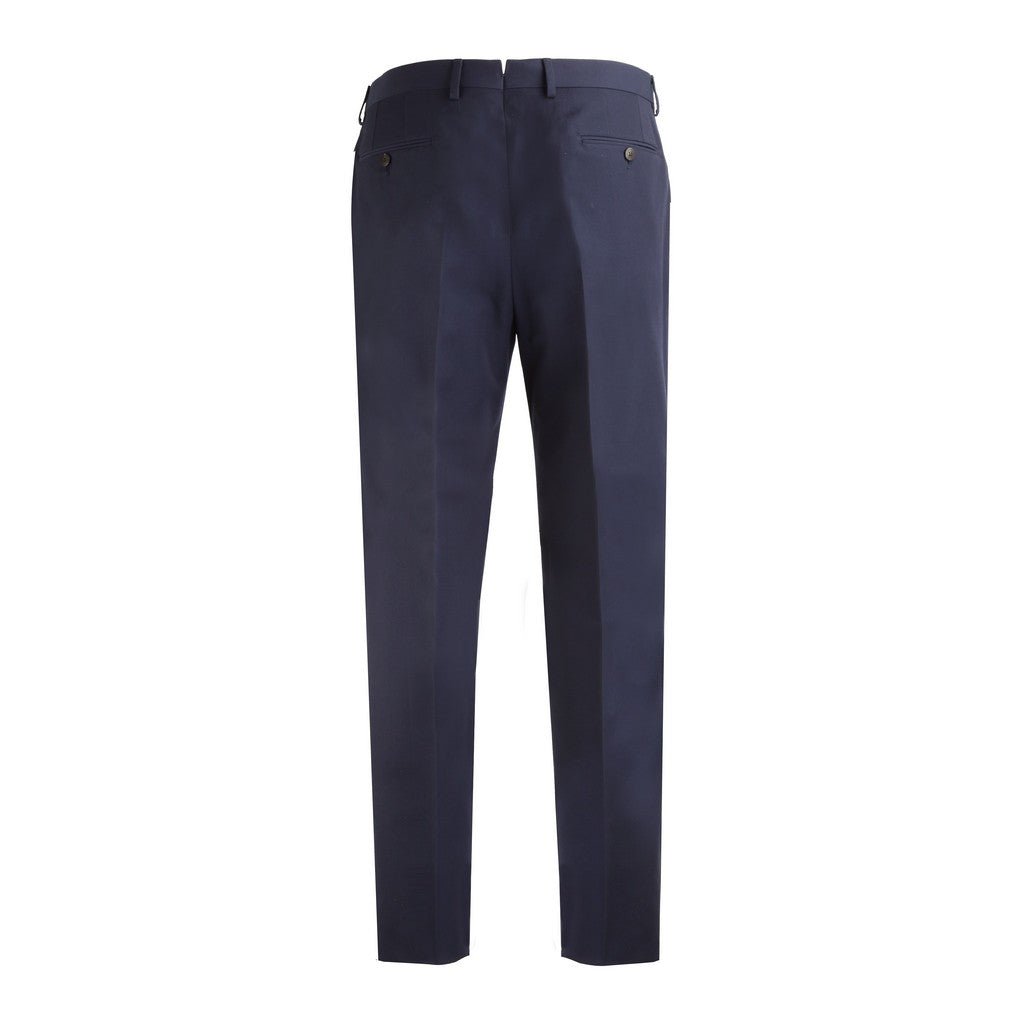 Premium HENRY SARTORIAL X CARUSO Wool Blend Dress Pants for Men - Navy Blue Slim Fit Business Trousers | Office Wear, Formal Occasions & Professional Events