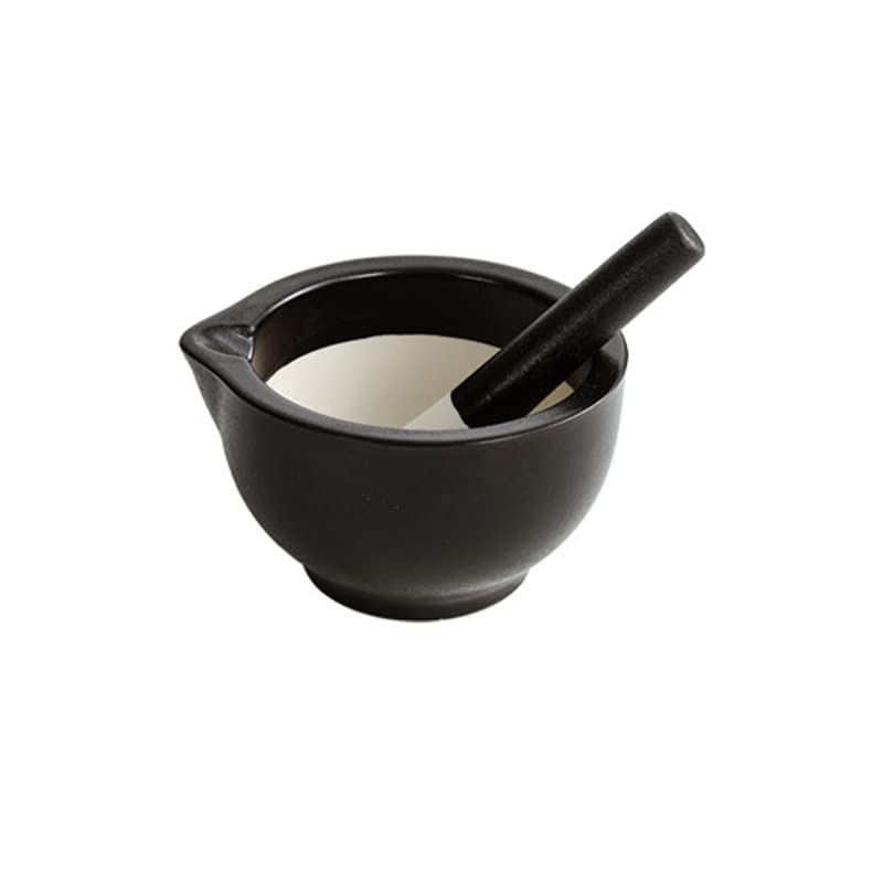 Premium Porcelain Mortar and Pestle Set - Spice, Garlic & Herb Grinder, Mixing Bowl for Crushing & Grinding - Ideal for Kitchen, Restaurant & Home Cooking - White