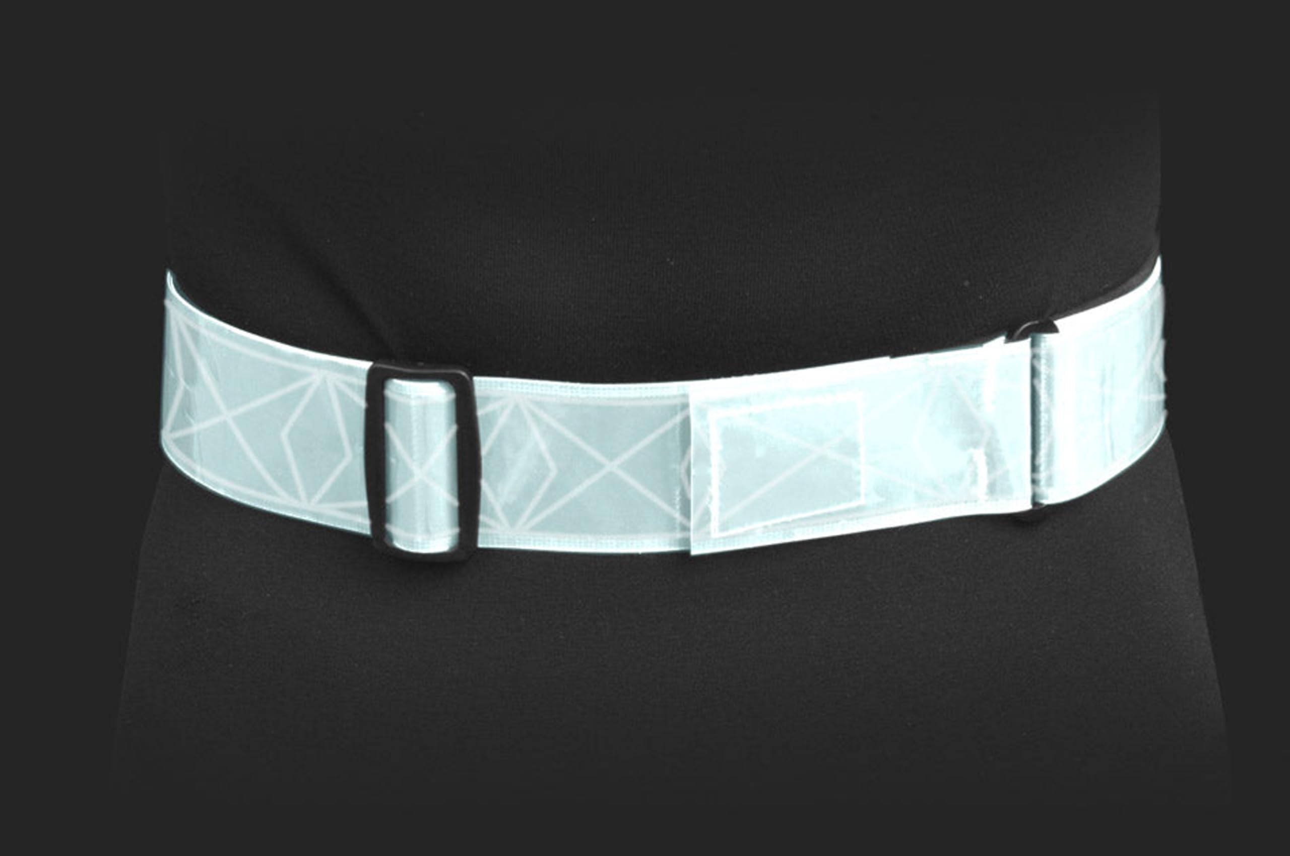 Jog A Lite White Reflective Running Belt with Adjustable Velcro Closure - High Visibility Safety Gear for Night Jogging, Cycling & Outdoor Activities
