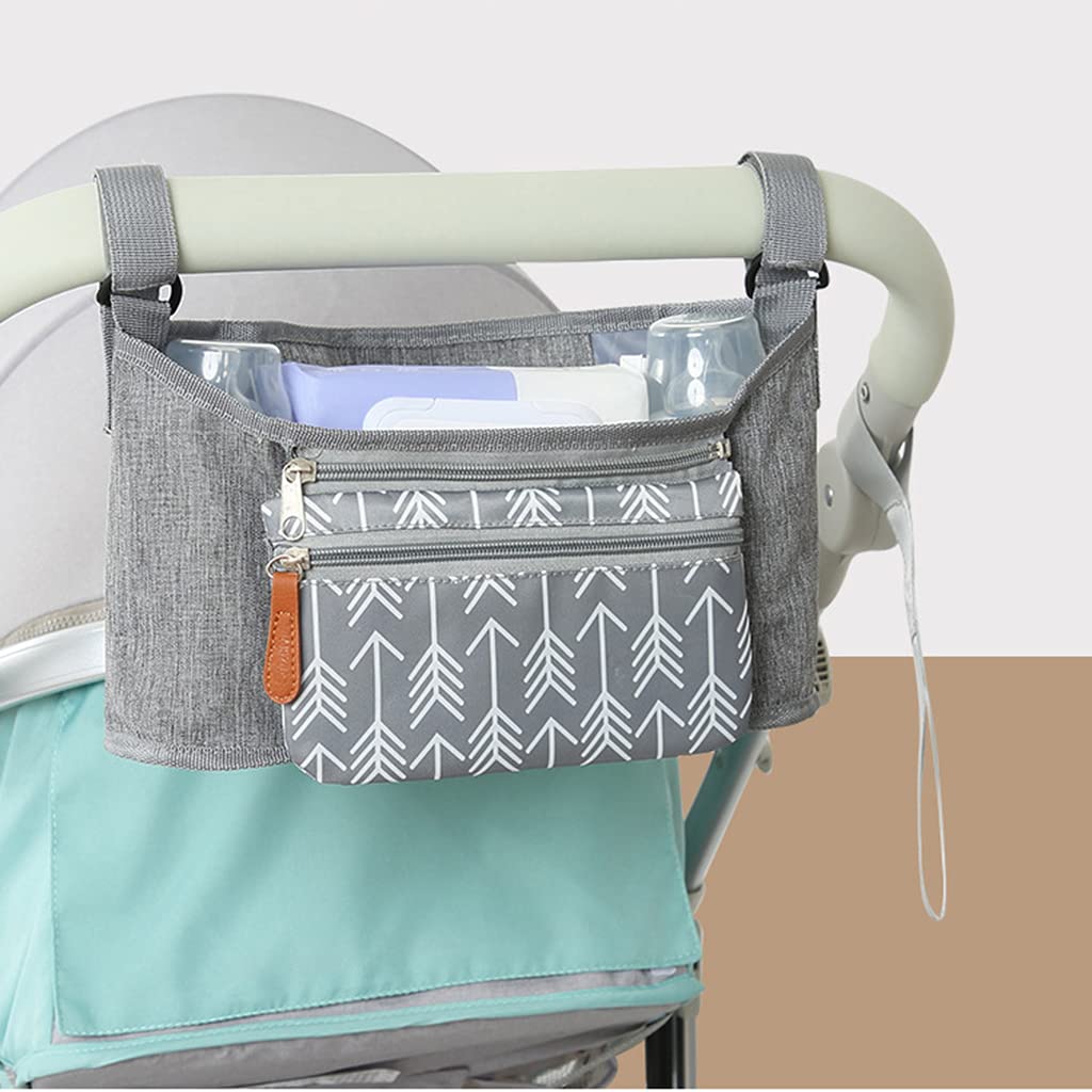 **Jojobasec Baby Stroller Organizer Bag - Detachable Pram Diaper & Bottle Holder for Nursing - Perfect for Travel, Shopping & Daily Outings**
