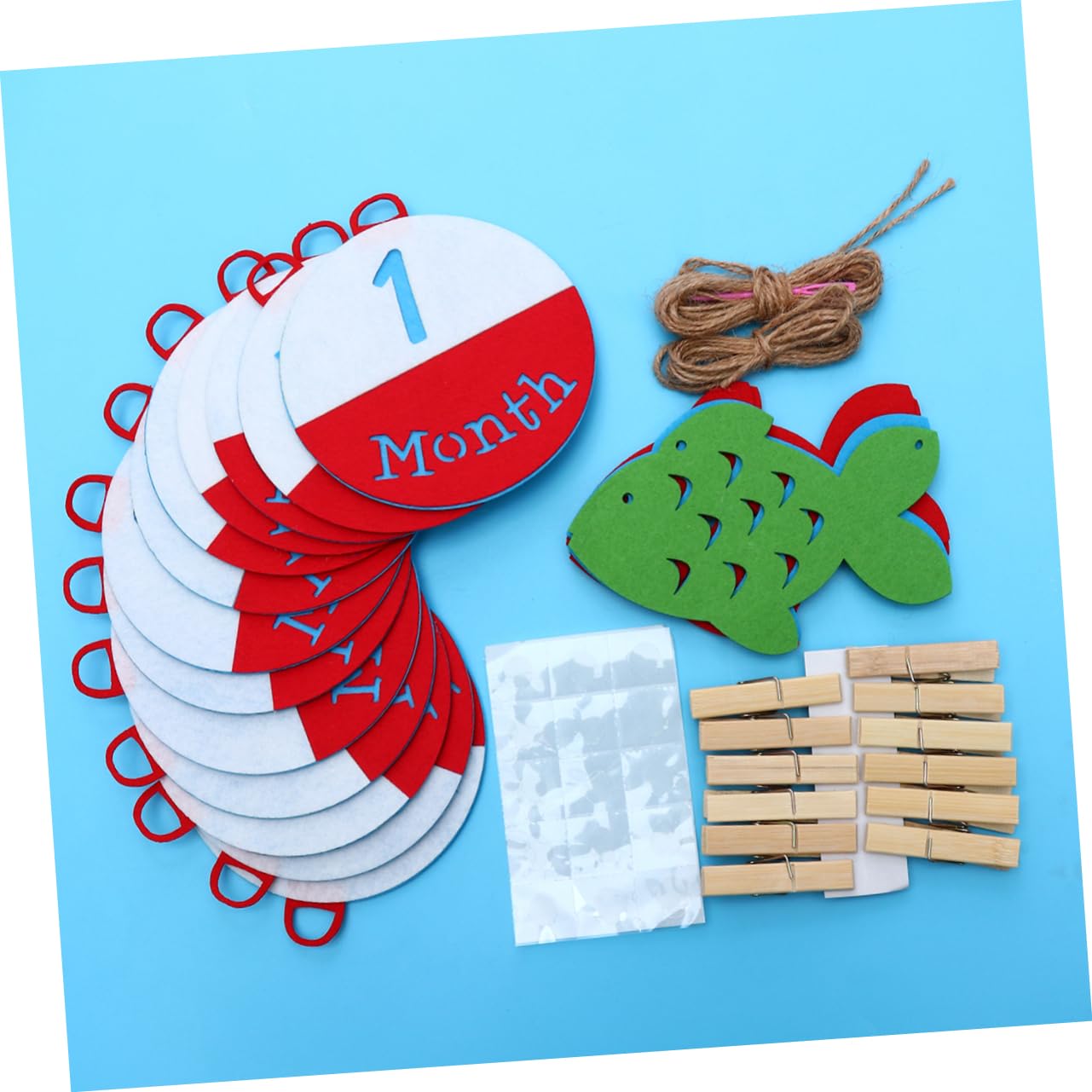 2pcs Baby Birthday Hanging Banner Set - Linen Party Decor with Letter Props for 1st Birthday Celebration | Perfect for Nursery, Baby Shower & Birthday Party Decorations