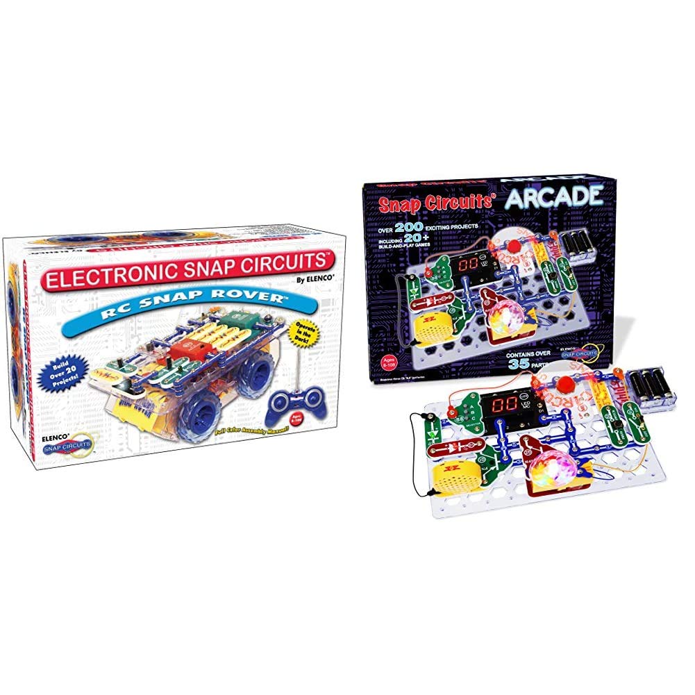 Snap Circuits R/C Snap Rover STEM Electronics Exploration Kit - 23 Fun Projects for Kids Ages 8+ | Includes 4-Color Manual & 30+ Snap Parts | Learn Robotics & Coding - Perfect for Science Class, Homeschooling & STEM Education Activities