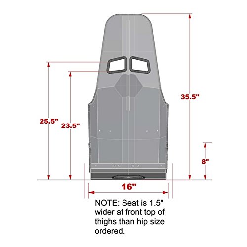 Kirkey 55160 55 Series Aluminum Pro Street Drag Racing Seat - 16