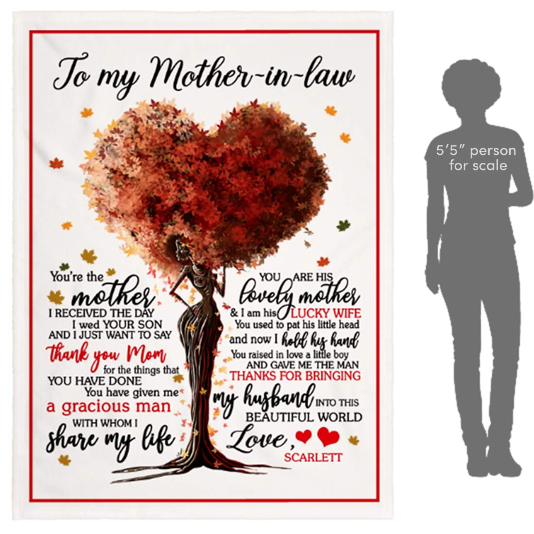 Personalized Fleece Blanket for Mom - Custom Mother's Day Gift from Daughter & Son with Kids' Names - 'To My Mom We Love You' Embroidery - 60