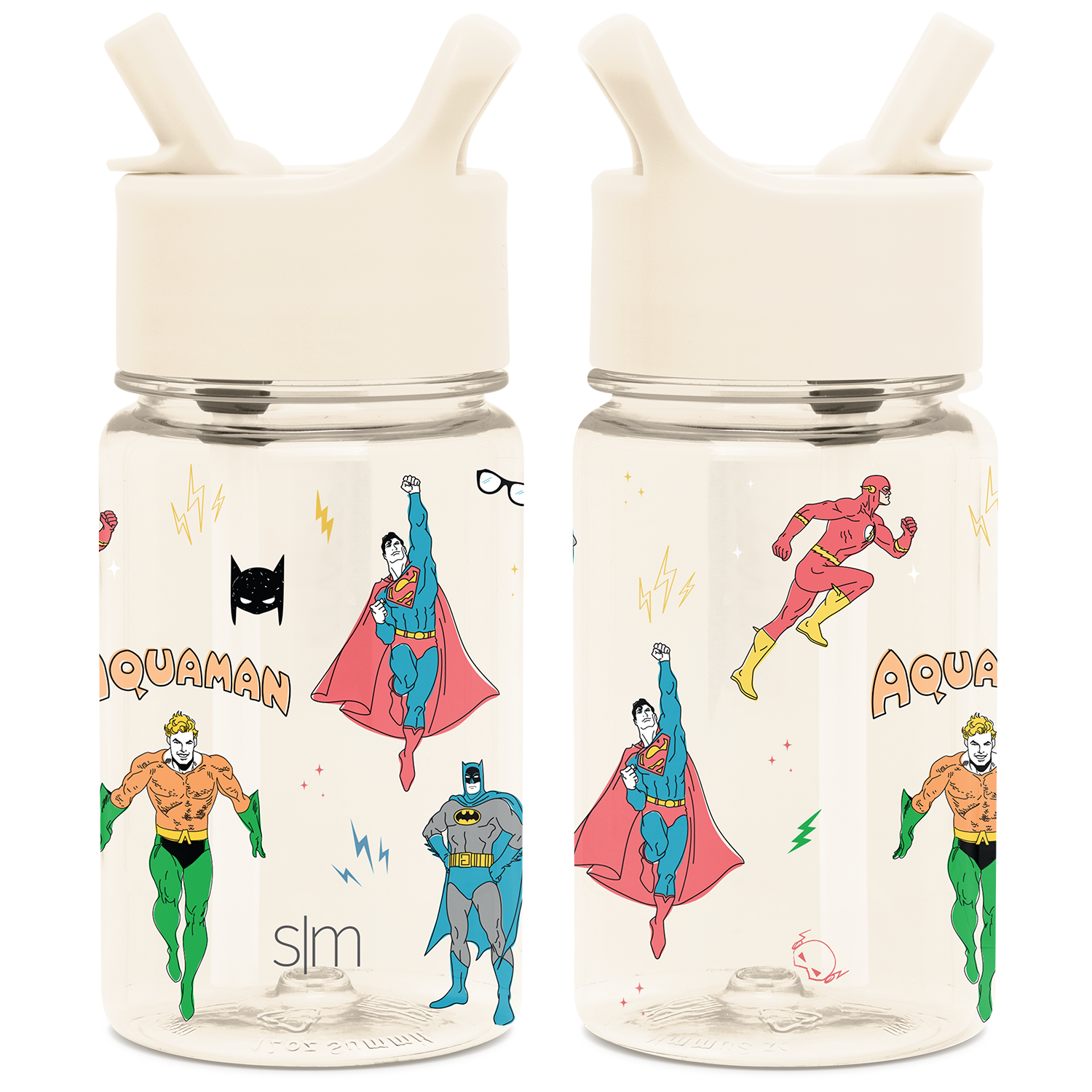 Summit Kids Plastic Water Bottle with Straw Lid - BPA Free Leak Proof Water Bottle for School, Sports & Outdoor Activities - Ideal for Boys & Girls Ages 5-12