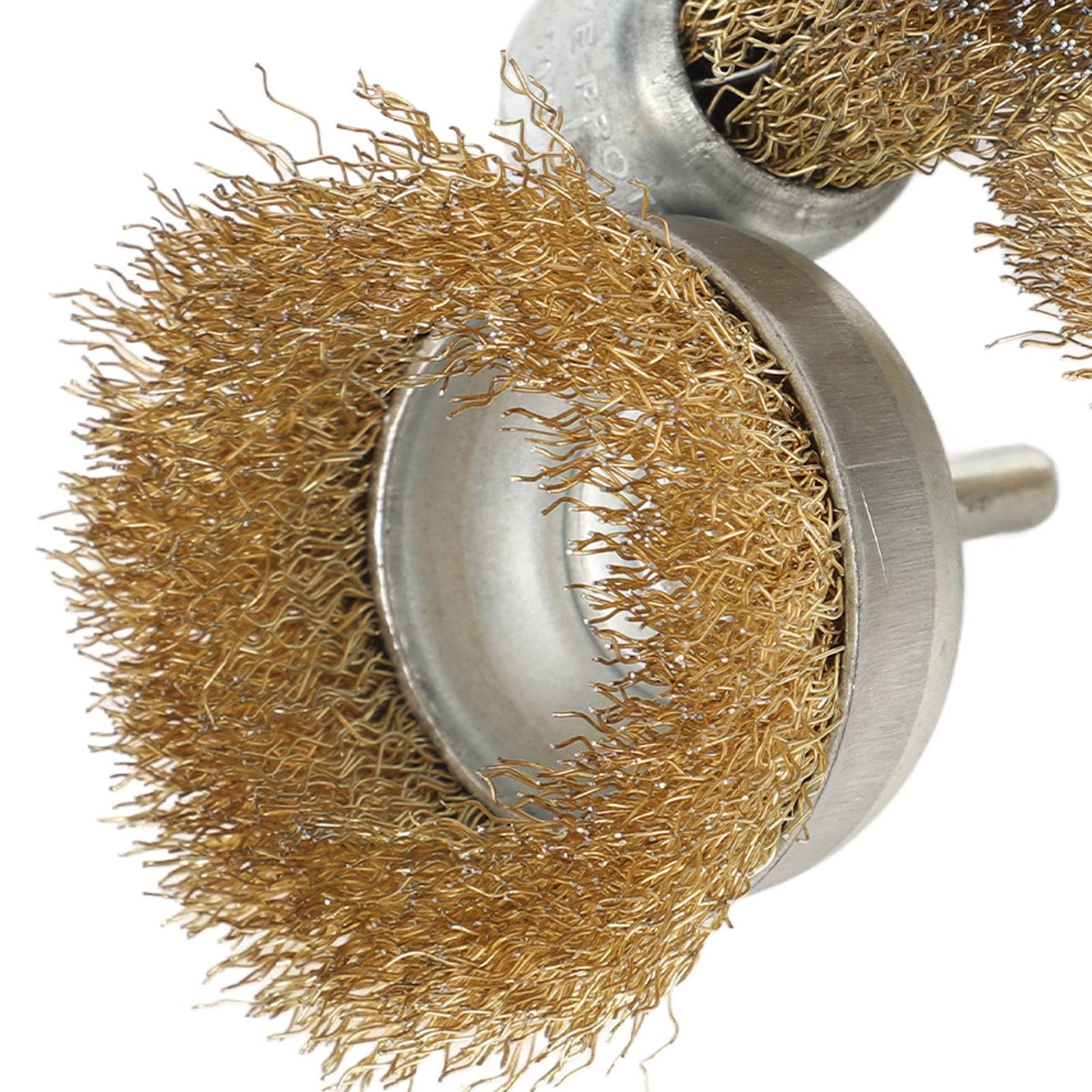 Cordless Electric Grinder Wire Brush Set - 3Pcs Stainless Steel Multi-Purpose Rotary Tool Attachments for 4500RPM (Perfect for Metal Cleaning, Rust Removal & Surface Preparation)
