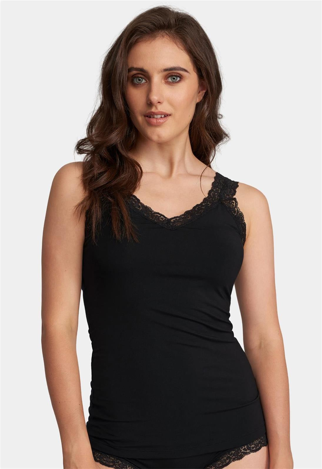 Women's Iconic Cami Top with Built-in Shelf Bra - Comfortable Stretchy Tank for Layering, Casual Wear & Everyday Outfits