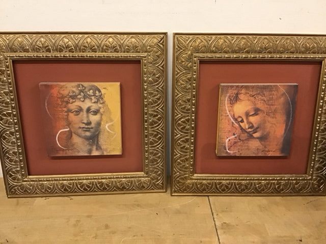 Pair of 18 Sq. Mixed Media Art - Abstract Wall Decor for Living Room, Bedroom & Office - Perfect for Modern Home & Office Decor