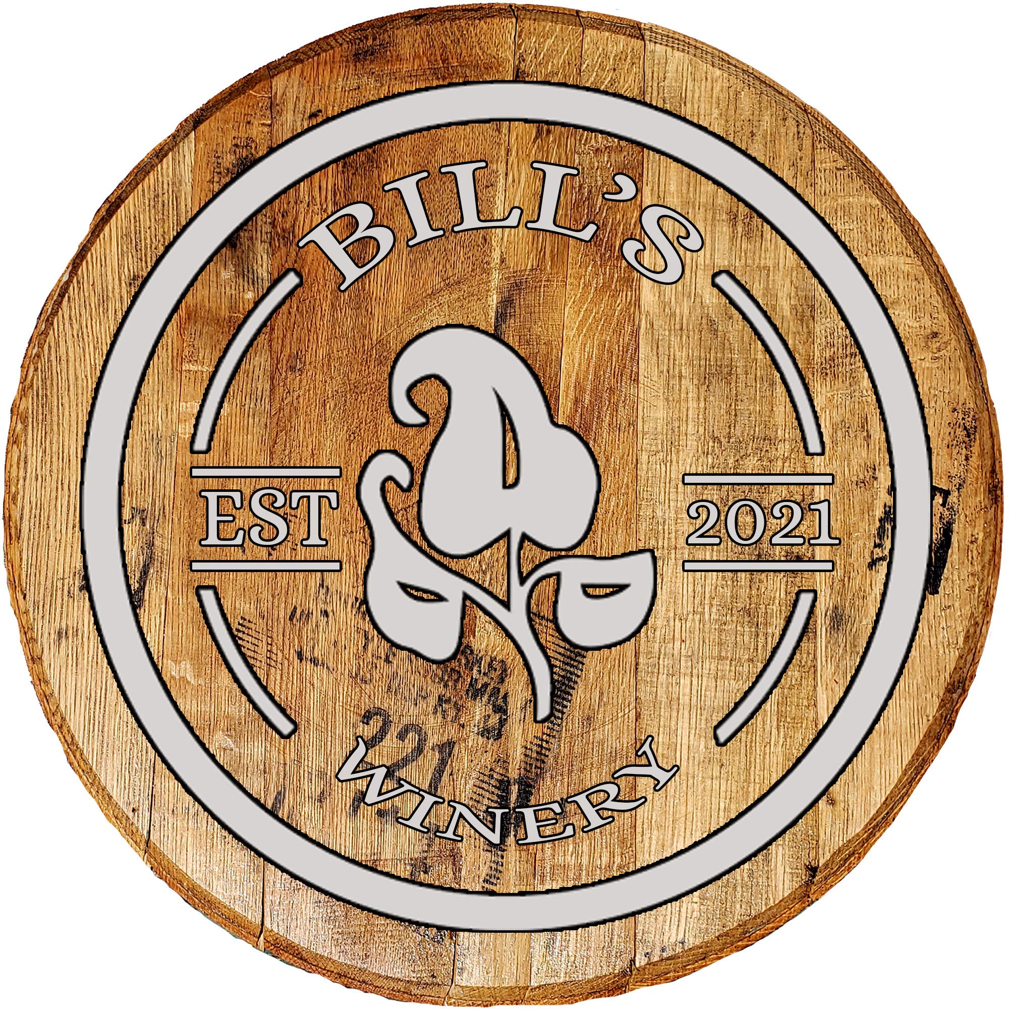 Personalized Whiskey Barrel Lid Sign - Rustic Wood Wall Art for Home Bar, Winery & Man Cave - Custom Established Date - Perfect for Wine Cellar, Pub & Drinking Bar Decor