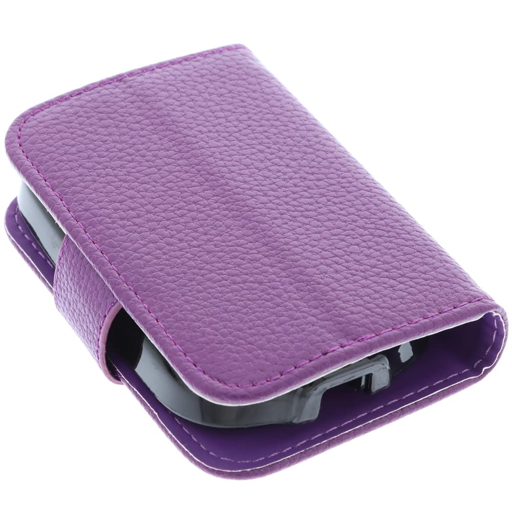 Freestyle Libre 3 Protective Case - Purple Book Style Cover for Abbott Glucose Monitor | Durable Diabetes Accessory for Travel & Daily Use
