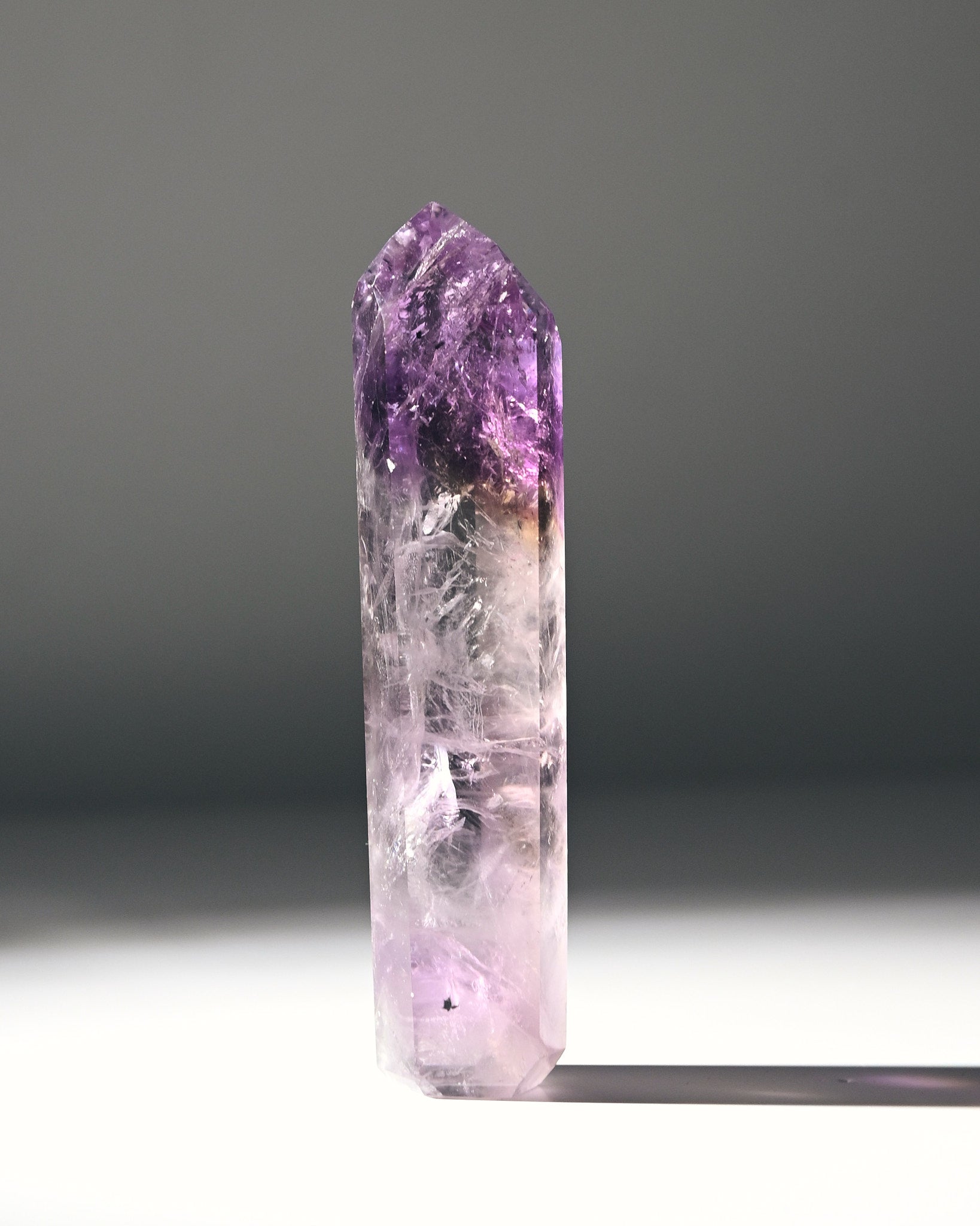 Natural Bahia Amethyst Phantom Tower - 4.5 Inch Healing Crystal Point for Meditation, Reiki, and Home Decor | Spiritual Gift & Energy Stone Collection