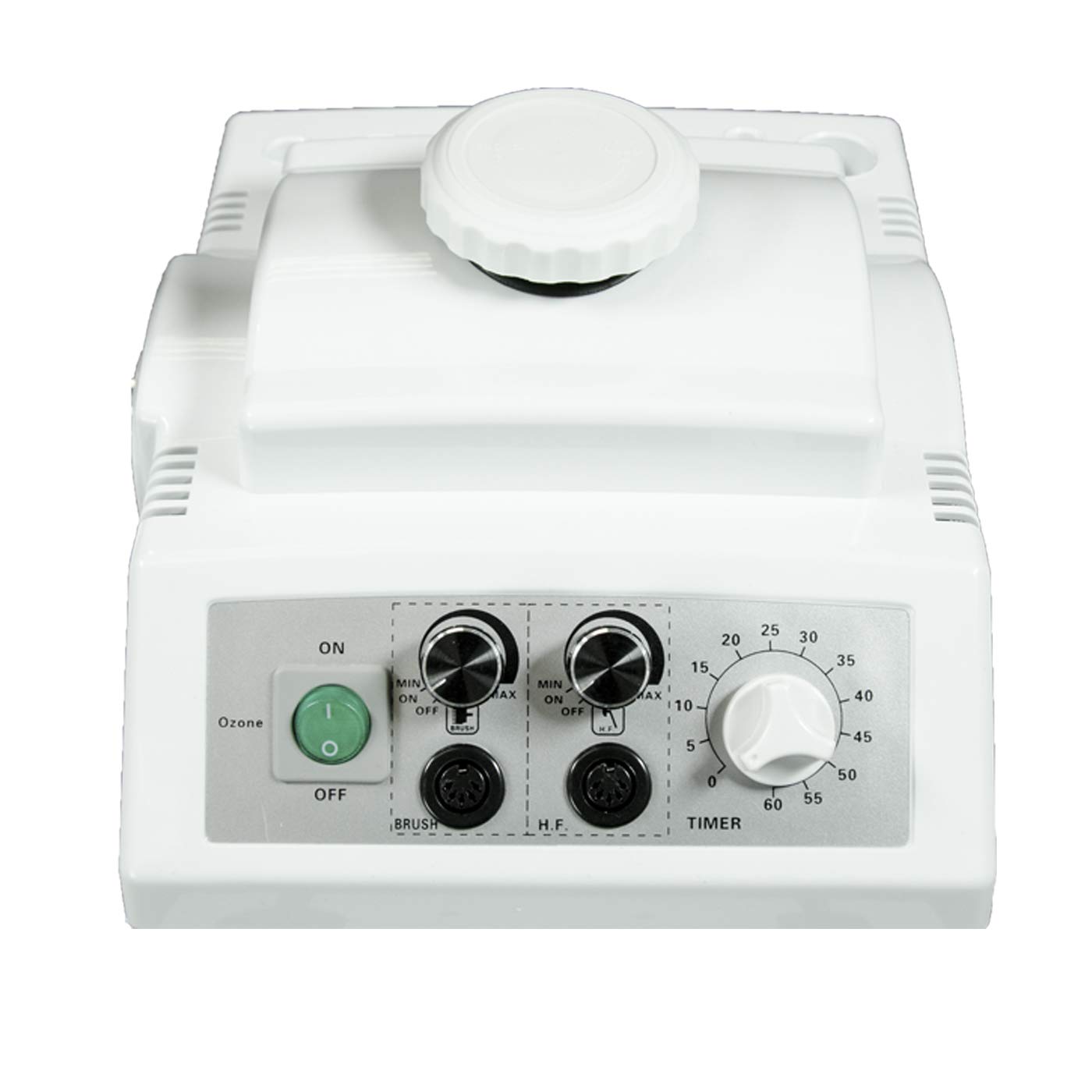 4 in 1 Professional Facial Spa Machine - High Frequency Wand, Rotating Brush, Magnifying Lamp & Steamer with Stationary Bed for Skin Care & Beauty Salon Use