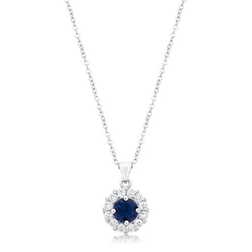 Bella Blue Bridal Pendant Necklace - Elegant Wedding Jewelry for Brides, Bridesmaids & Special Occasions