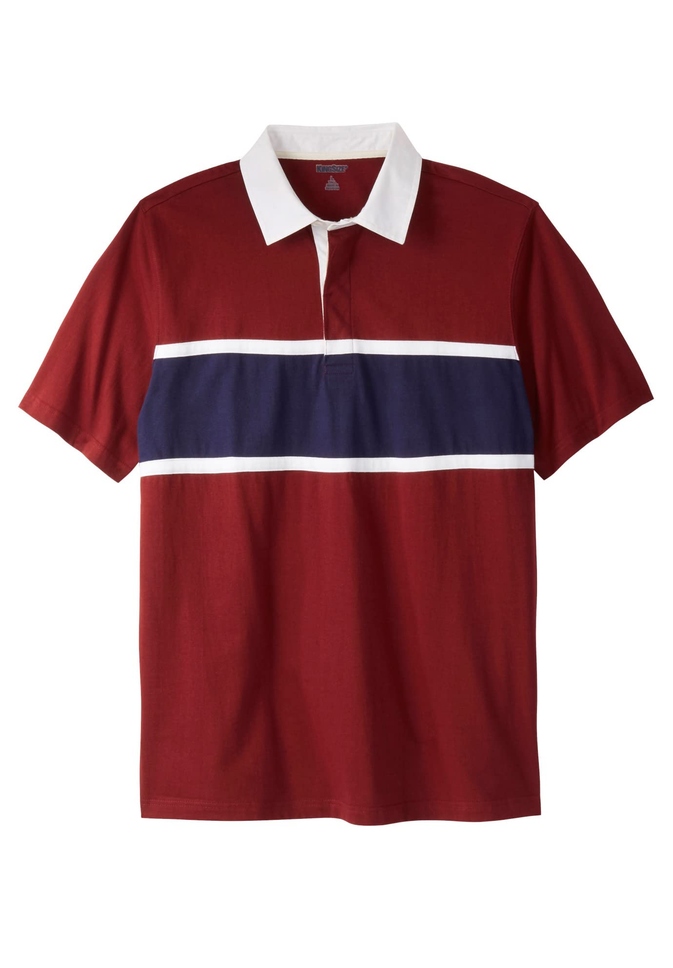 KingSize Men's Big & Tall Short Sleeve Rugby Shirt - Comfortable & Breathable Cotton Jersey for Casual Wear, Sports & Outdoor Activities