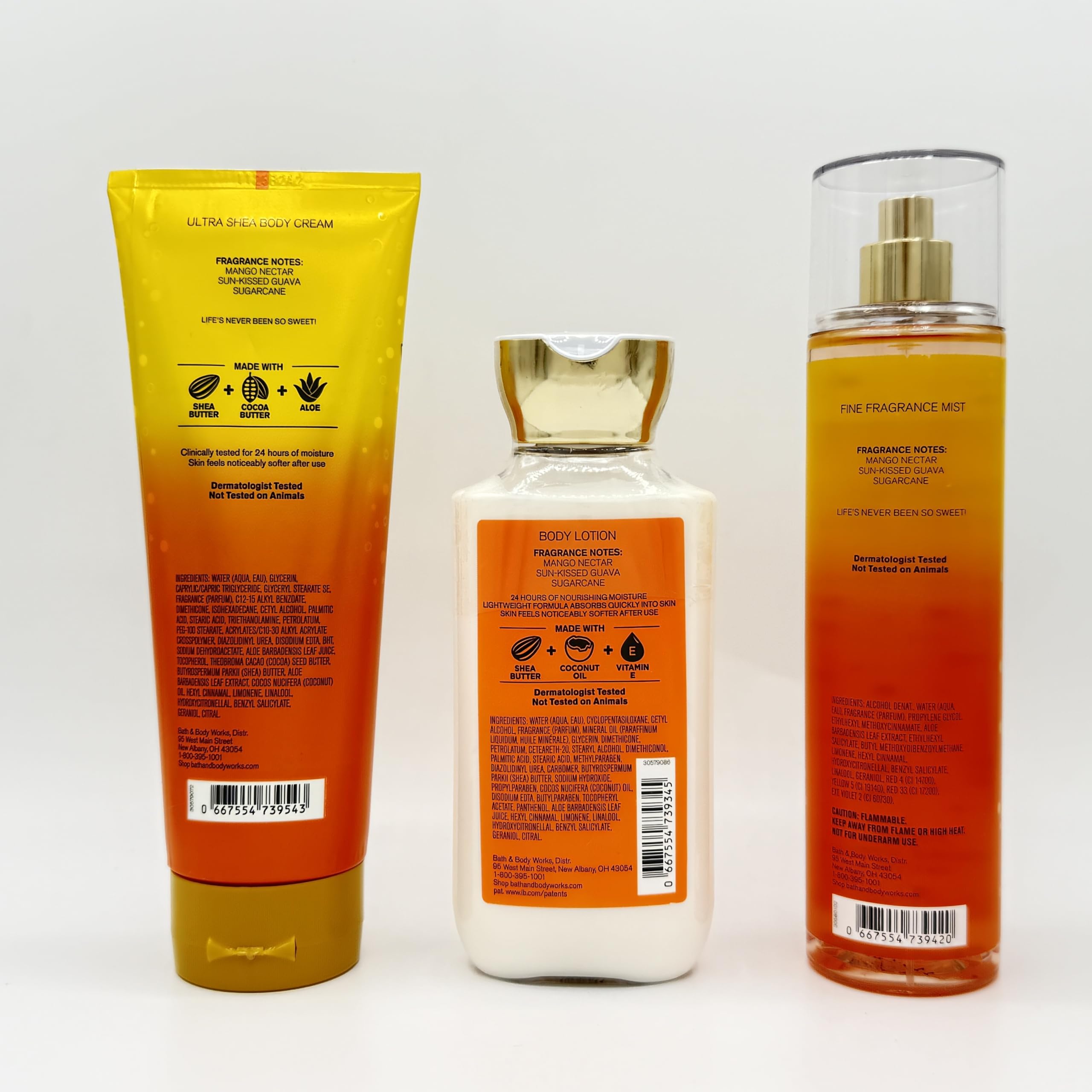 Mango Mai Tai 3-Piece Bath & Body Gift Set | Ultra Shea Body Cream, Moisturizing Lotion & Refreshing Fragrance Mist - Perfect for Spa Day, Self Care & Luxury Gifts