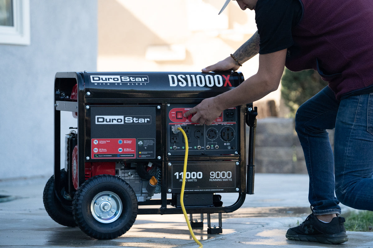 11,000 Watt Portable Gasoline Generator with CO Alert - Reliable Backup Power for Home, Camping & Emergency Use