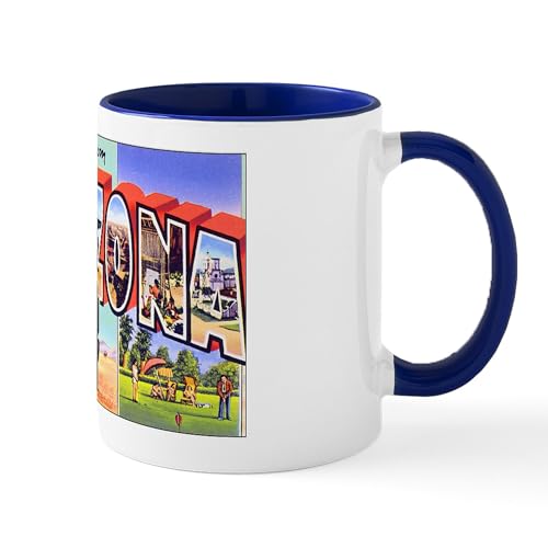 White/Navy Inside - Arizona Greetings Mug