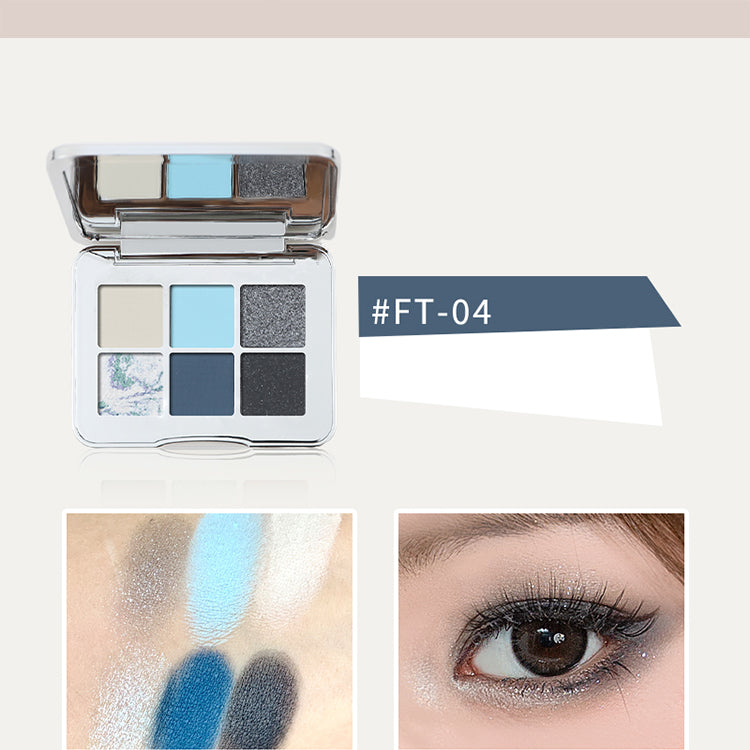 SHEDELLA 6-Color Eyeshadow Palette - Highly Pigmented, Long-Lasting Makeup for Day & Night Looks - Perfect for Parties, Weddings & Everyday Wear