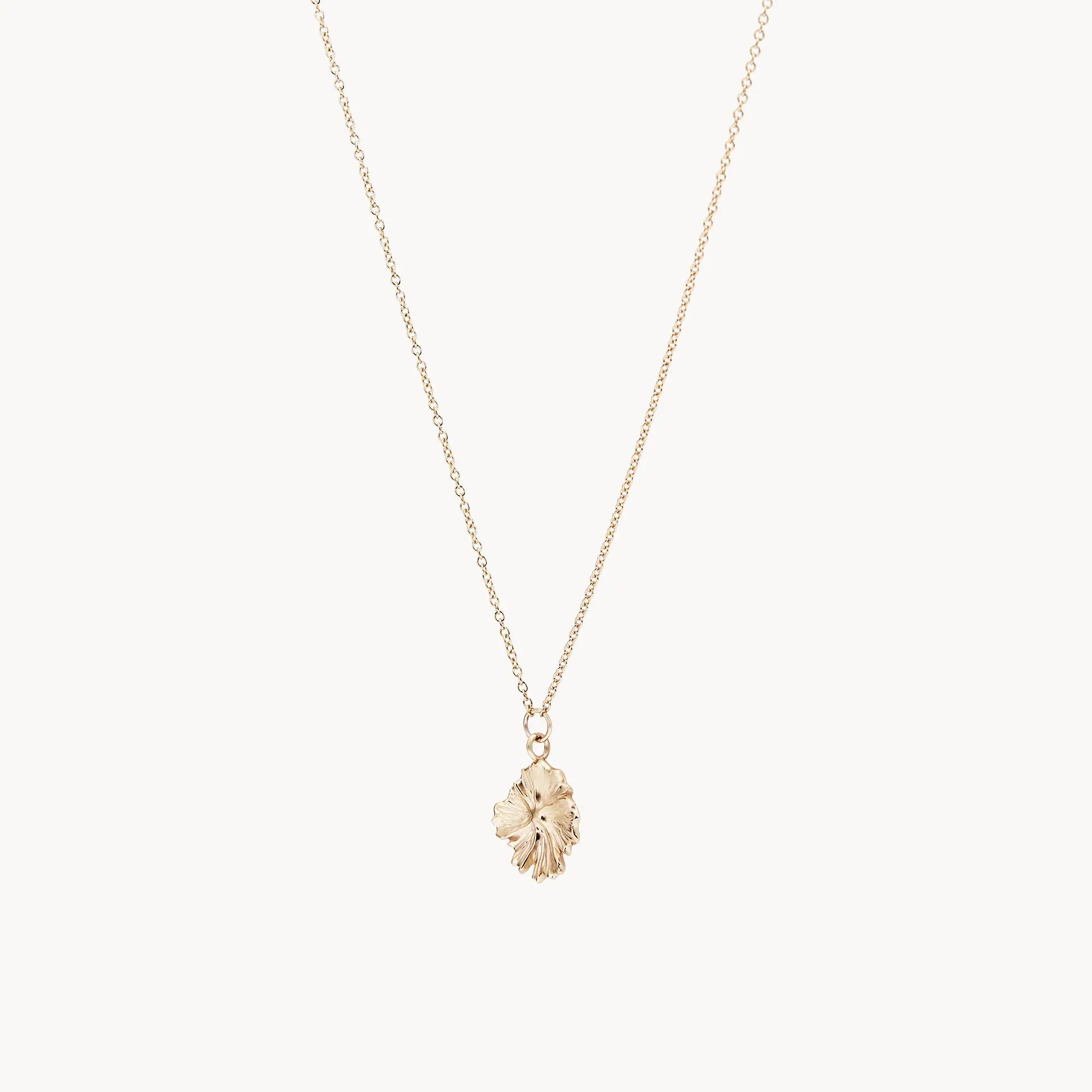 14K Yellow Gold Larger Wildflower Necklace - Elegant Floral Pendant for Women, Perfect for Weddings, Parties & Everyday Wear