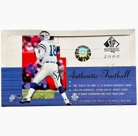 2000 Upper Deck SP Authentic Football Hobby Box - NFL Trading Cards Collection for Collectors & Investors - Perfect for Sports Memorabilia Displays & Fantasy Football Gifts
