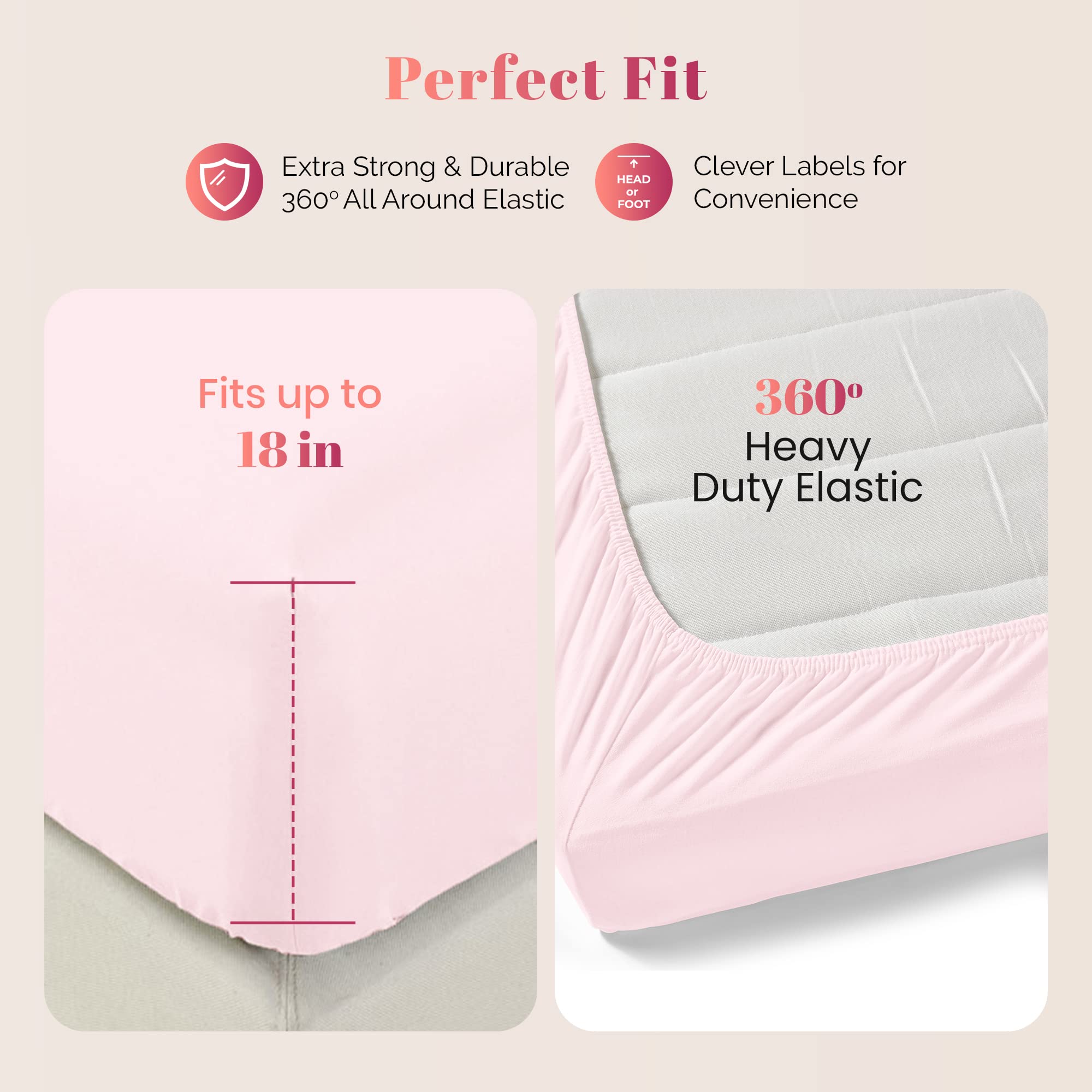 Luxury 100% Egyptian Cotton King Size Sheets - 1000 Thread Count, 4-Piece Set with Sateen Weave & 16