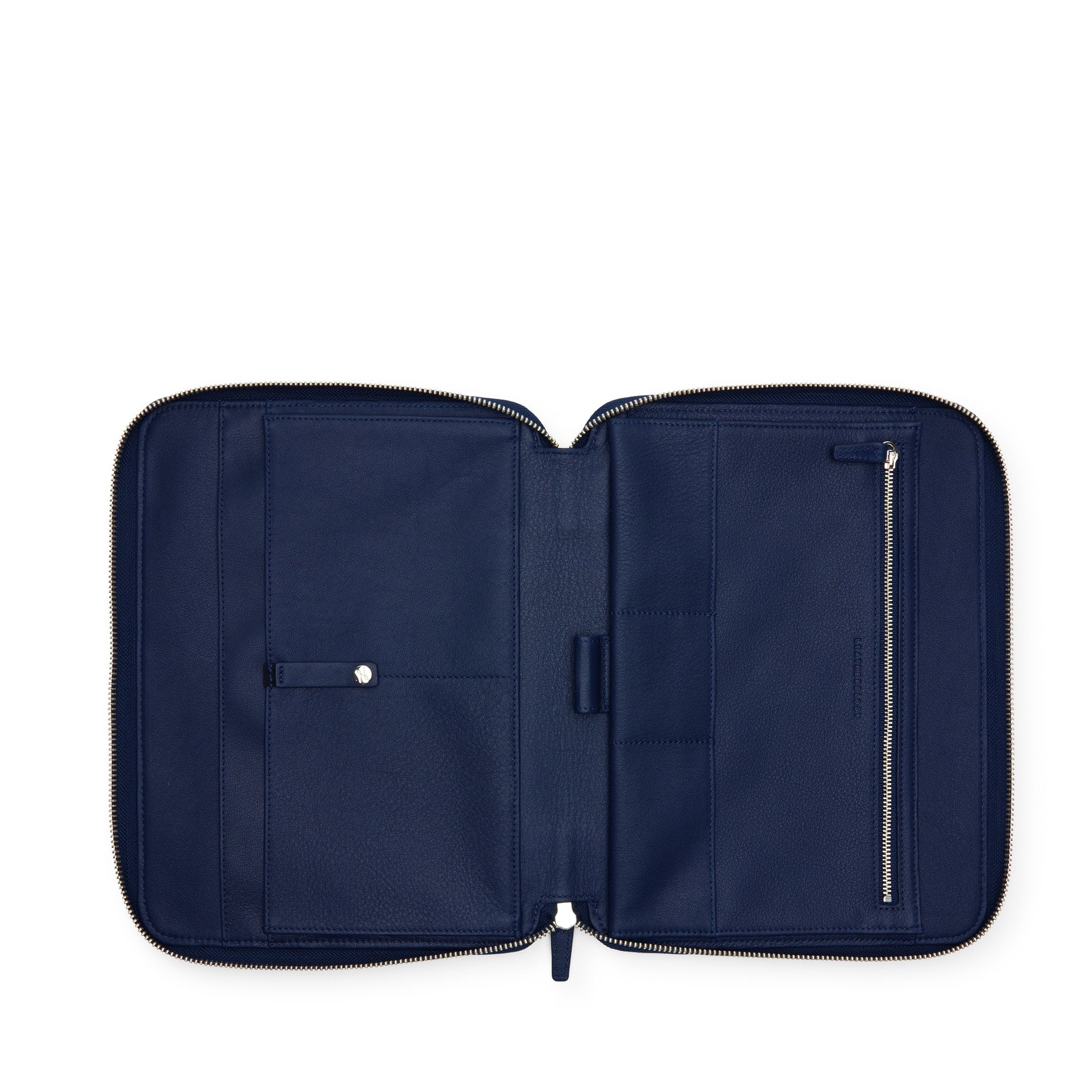 Premium Navy Blue Tech Folio - Stylish Laptop Sleeve & Tablet Case for Work, Travel & School | Durable & Lightweight Organizer for Professionals & Students