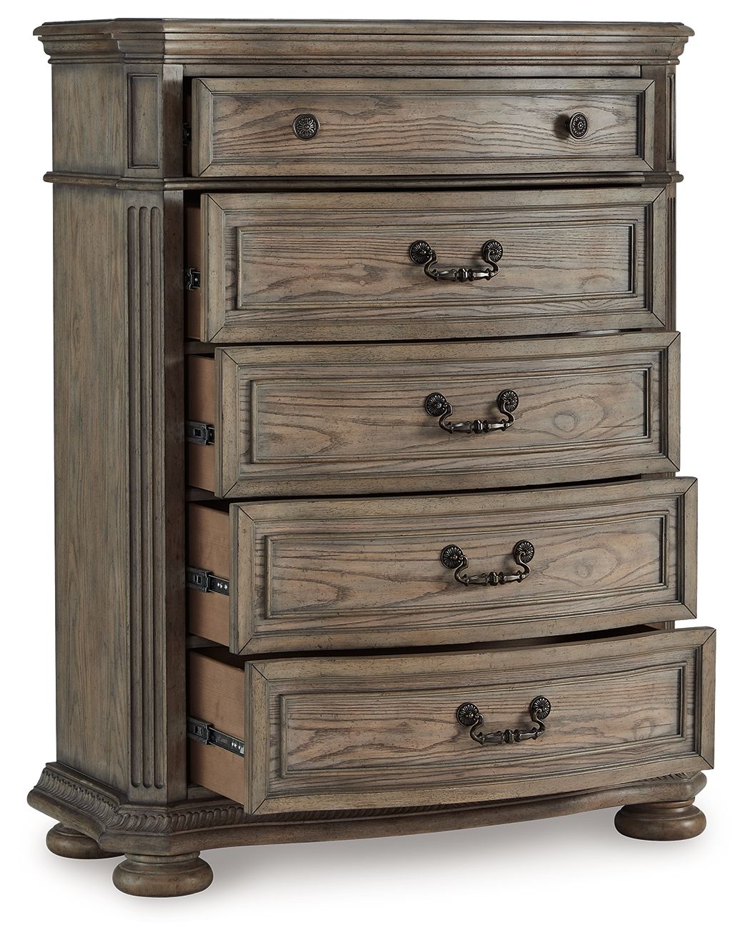 Ardenfield Light Brown 5-Drawer Chest Dresser - Stylish Storage for Bedroom, Living Room, or Office Organization