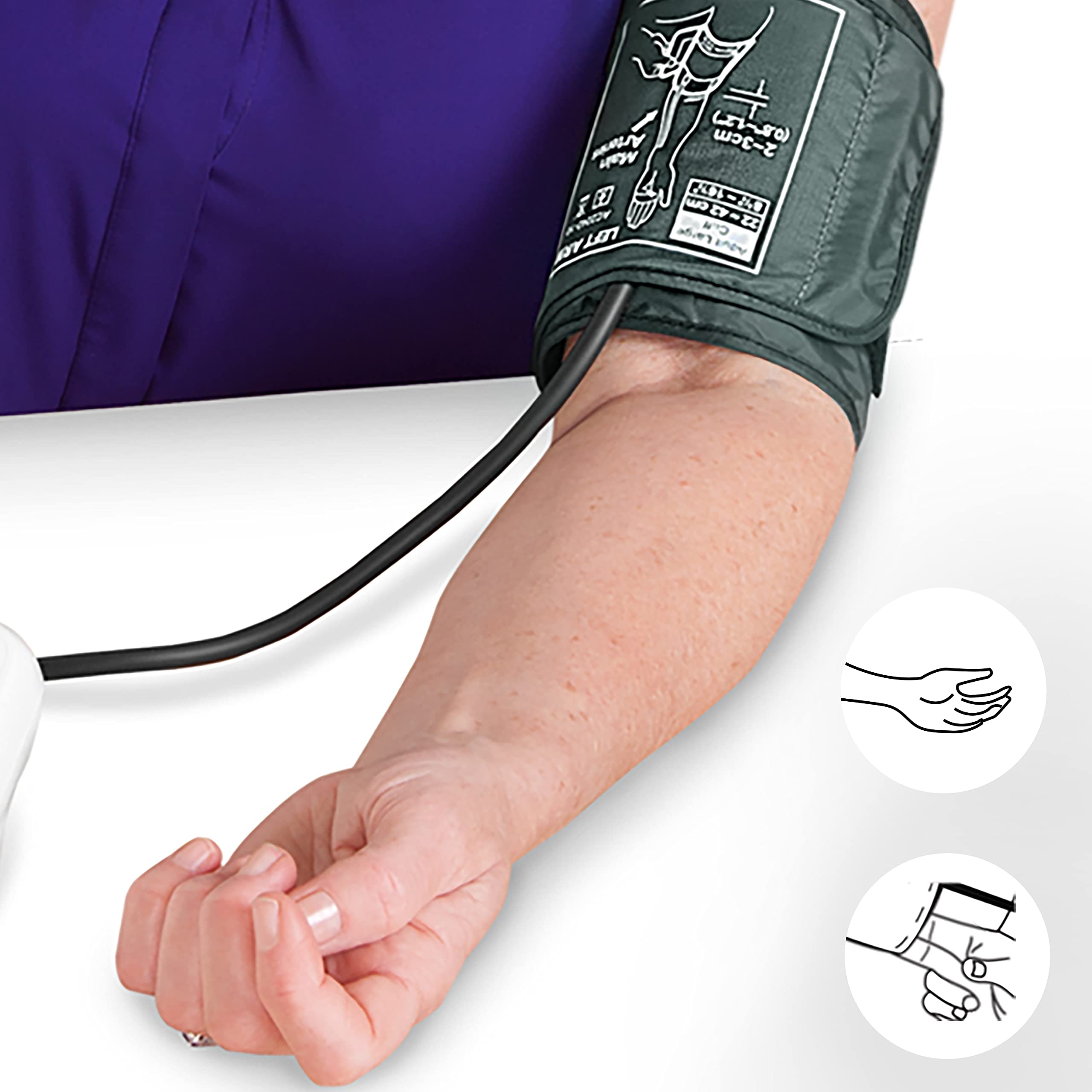 Duronic BPM450 Automatic Upper Arm Blood Pressure Monitor | Professional & Home Use BP Machine with Large LCD Display | 60 Memory Records | 22-42cm Cuff | Ideal for Home Health Monitoring & Doctor's Office Use