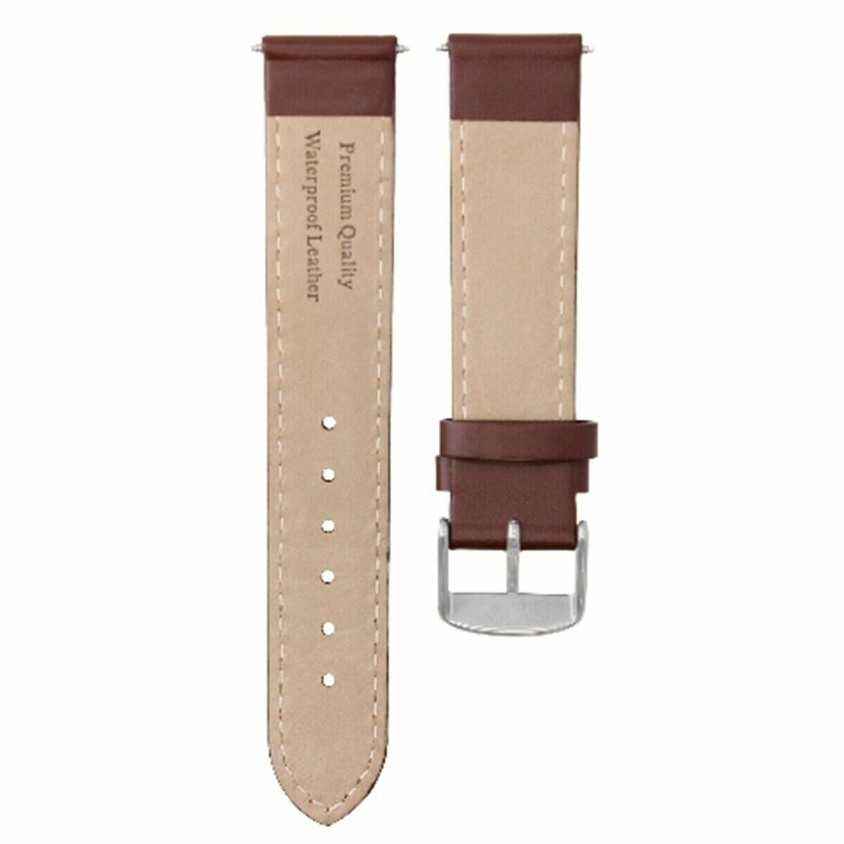20mm Smooth Genuine Leather Watch Band Strap - Compatible with Montblanc Watches - Light Brown Replacement Strap for Men & Women - Perfect for Business, Casual & Formal Occasions