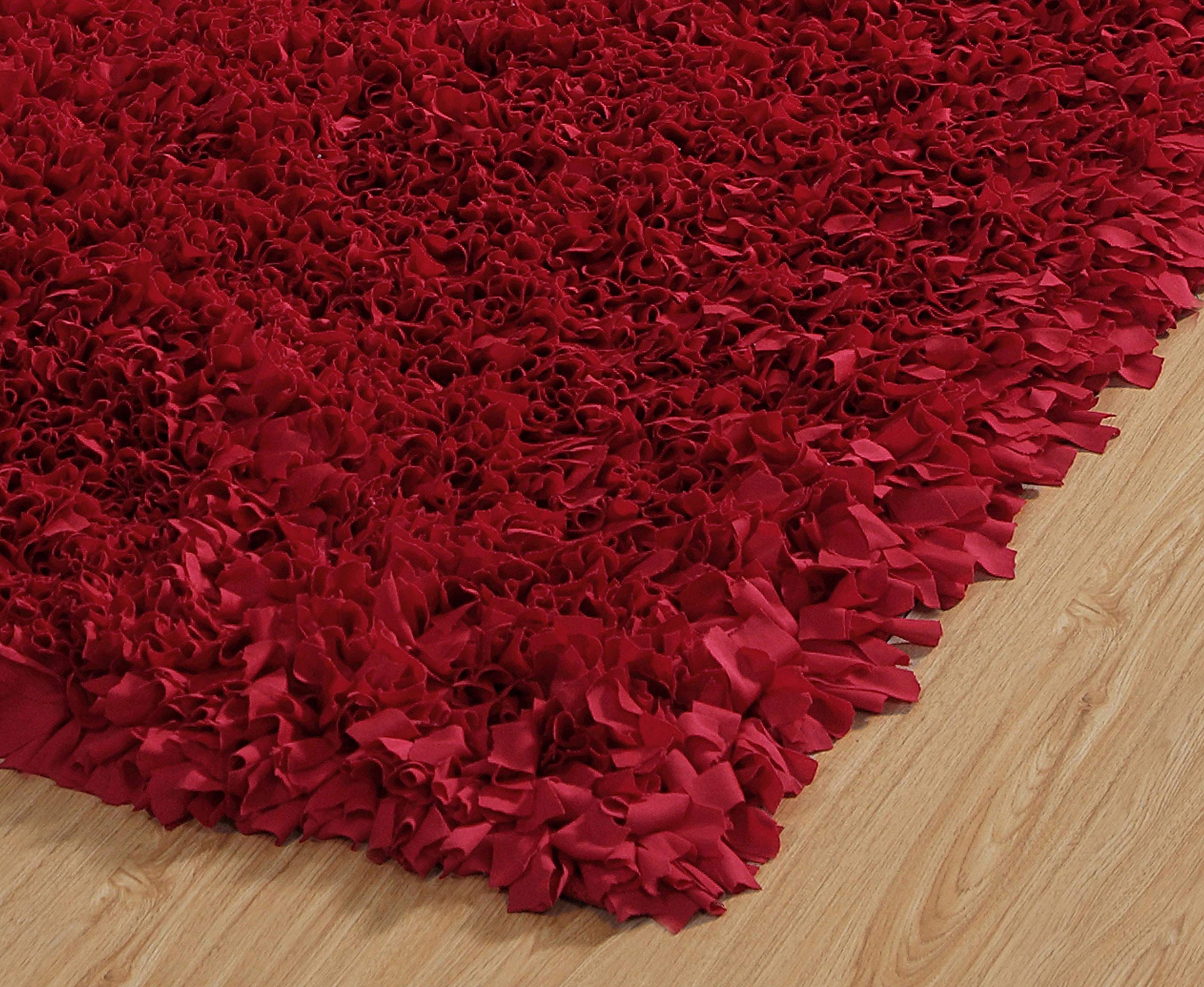Premium Soft Shaggy Area Rug for Living Room - Machine Washable Non-Slip Indoor Carpet - Foldable Easy Clean Home Decor - 3'5