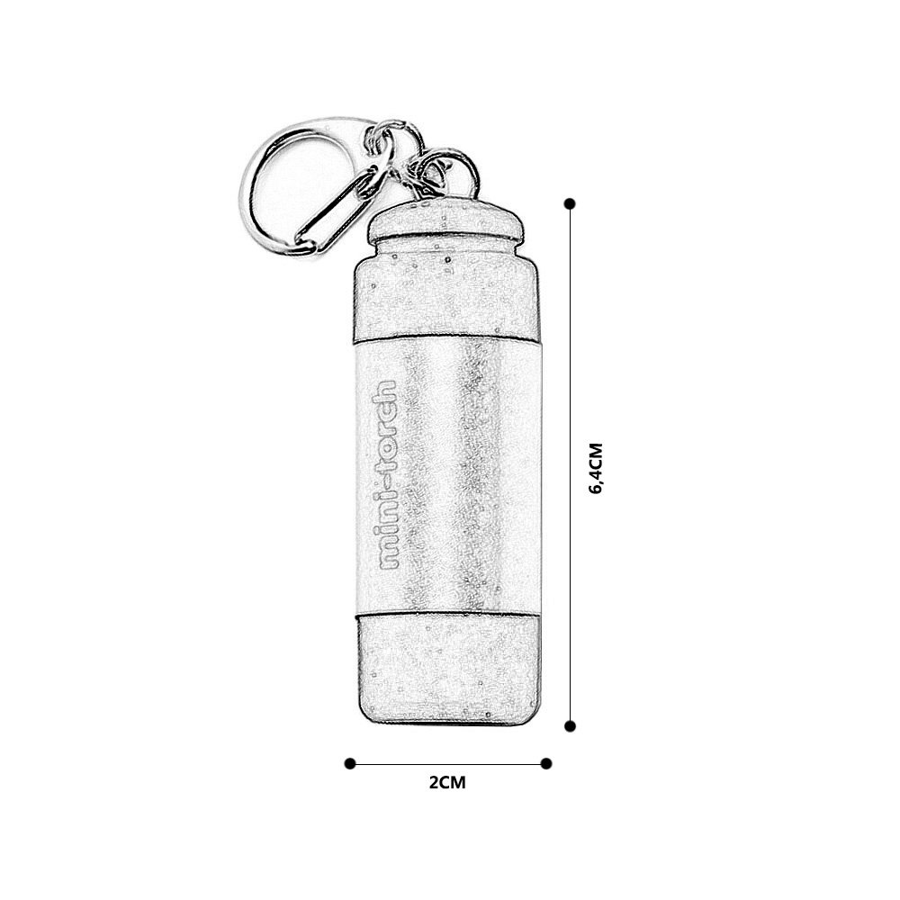 Mini Keychain Flashlight USB Rechargeable - 100 Lumens Super Bright Waterproof LED Torch, Portable Pocket Moon Lamp for Outdoor Activities - Perfect for Hiking, Camping, Cycling & Emergency Use